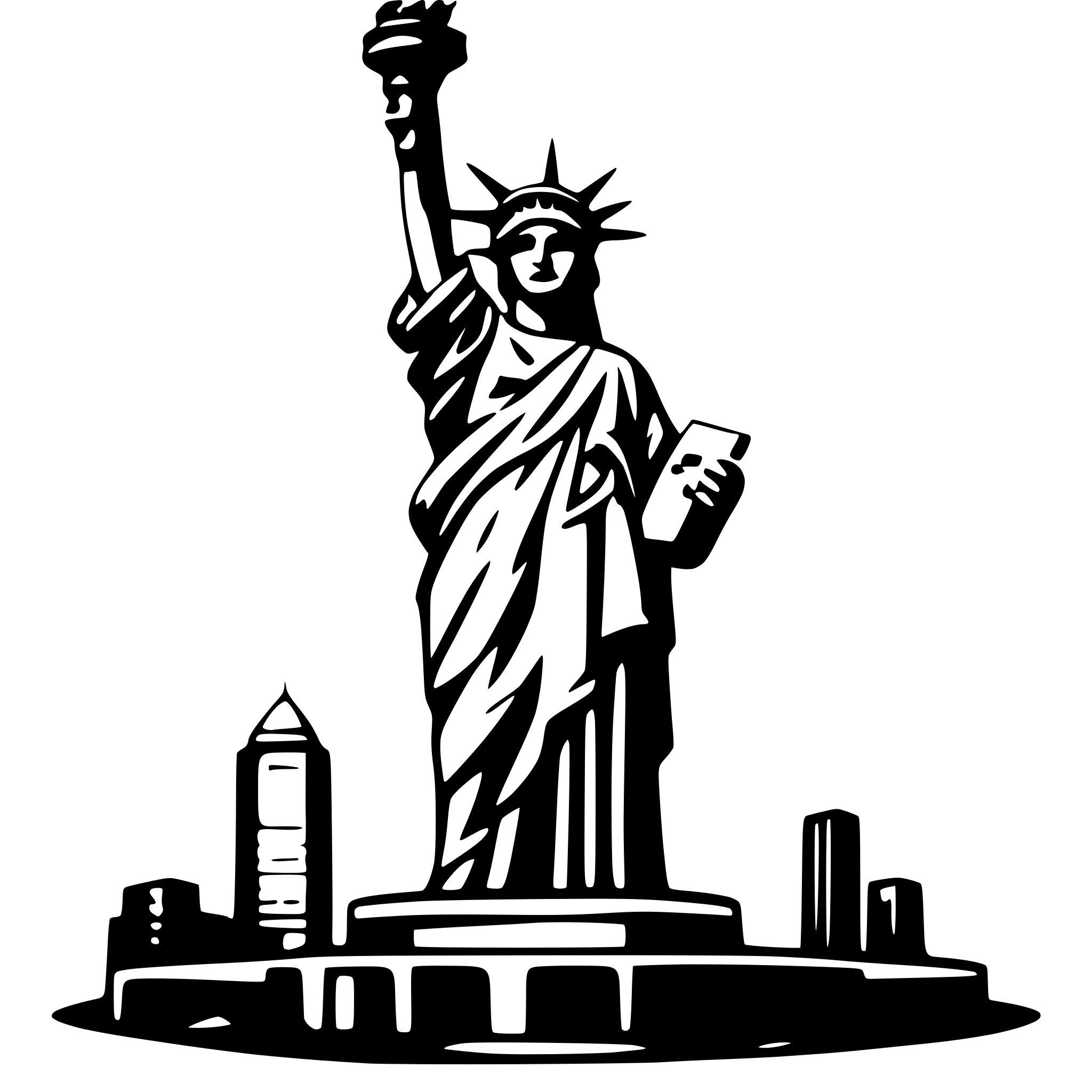 AI-generated SVG of 'the statue of liberty'
