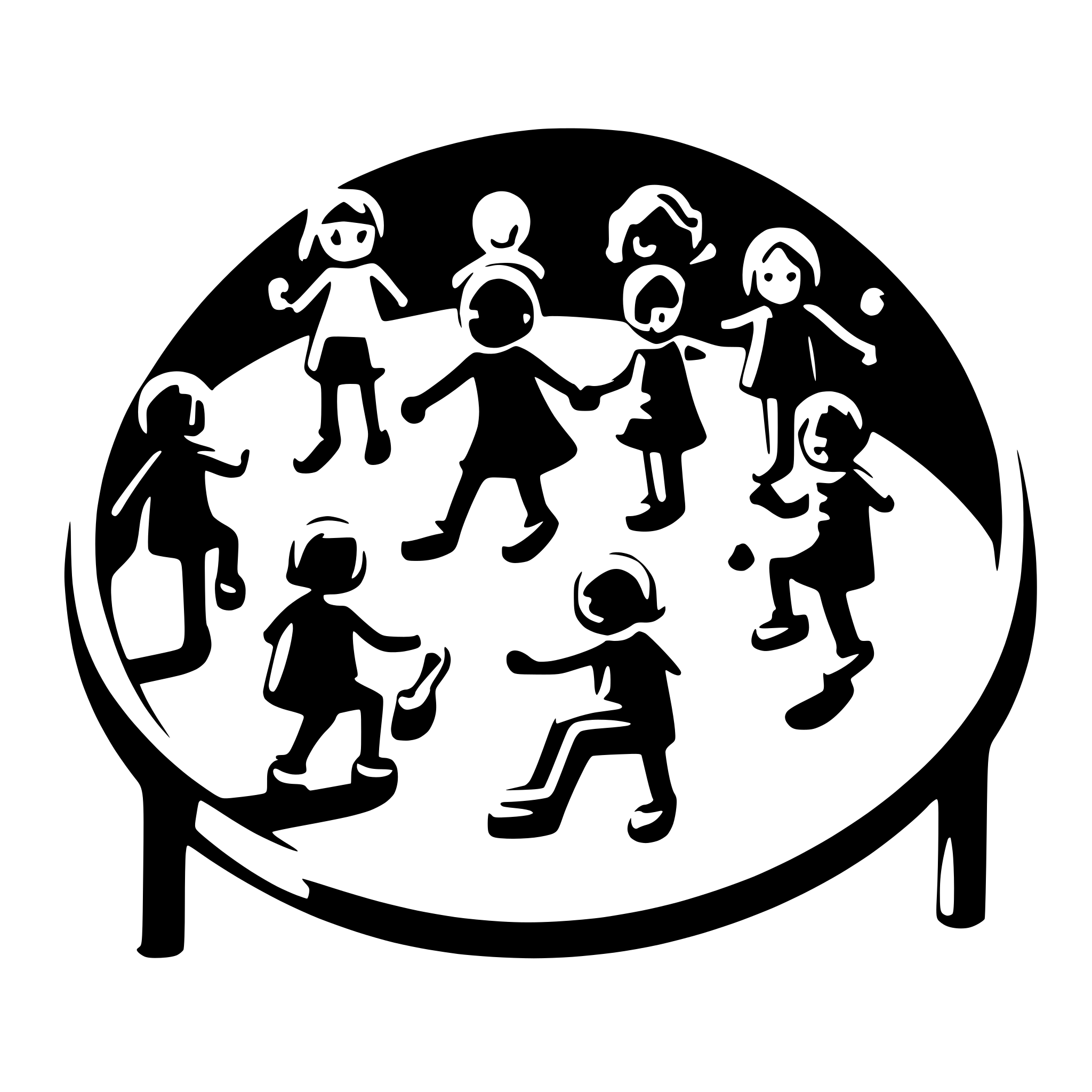 AI-generated SVG of a 10 children playing on a playground