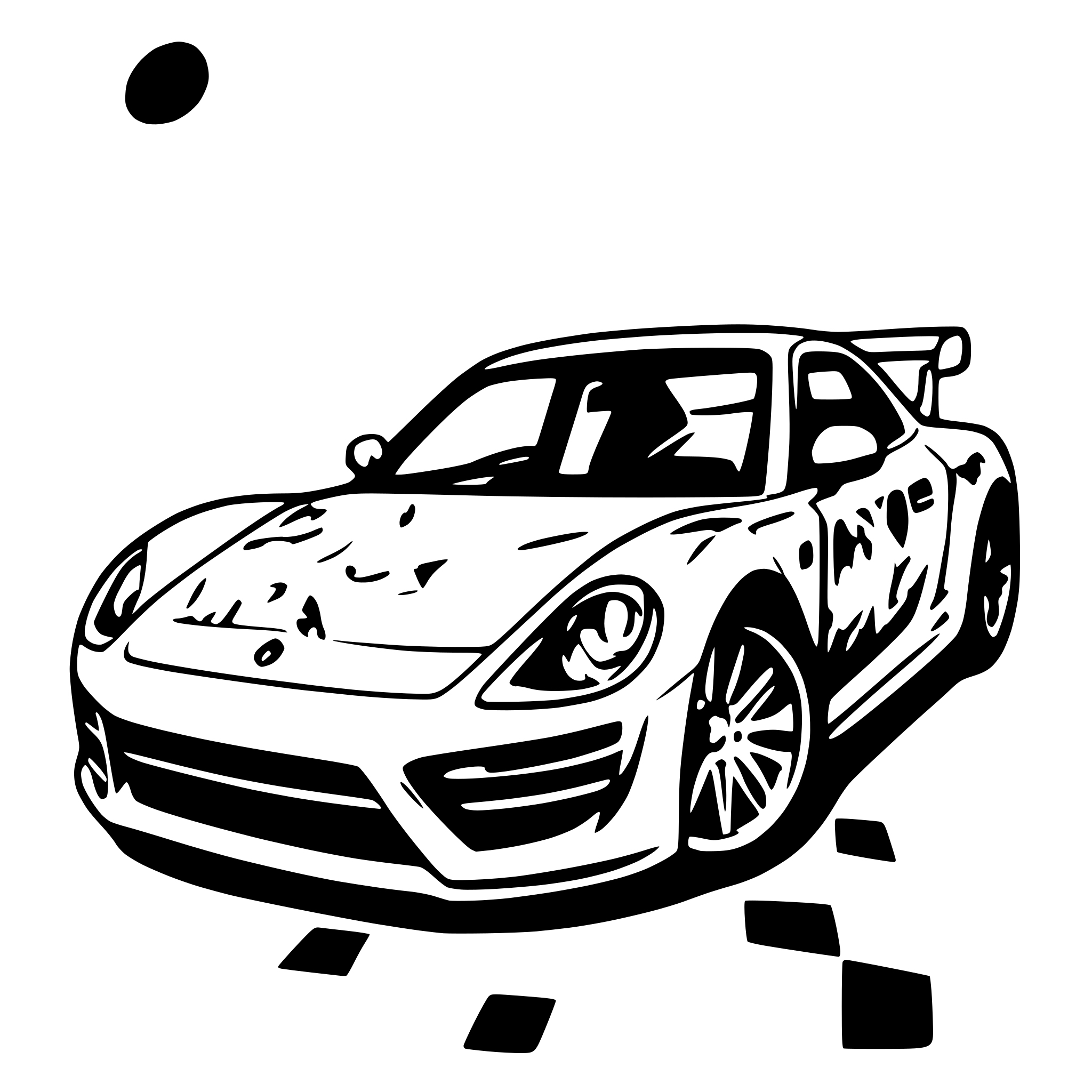AI-generated SVG of a No Risk No Porsche