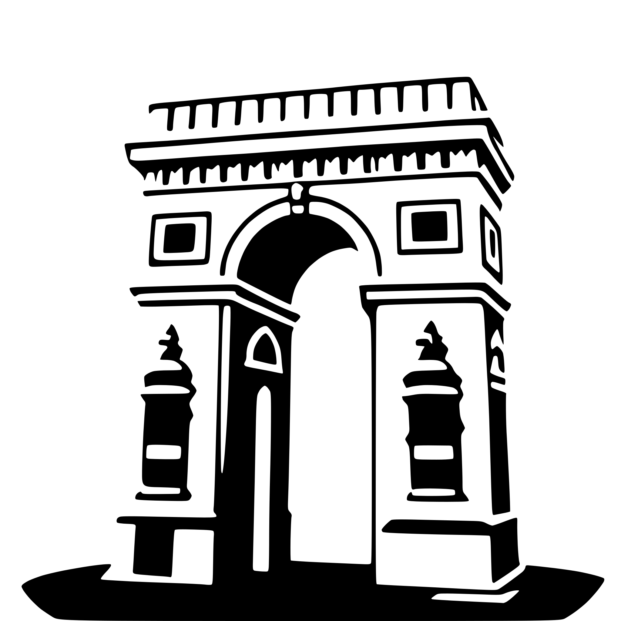 AI-generated SVG of 'arc de triomphe'