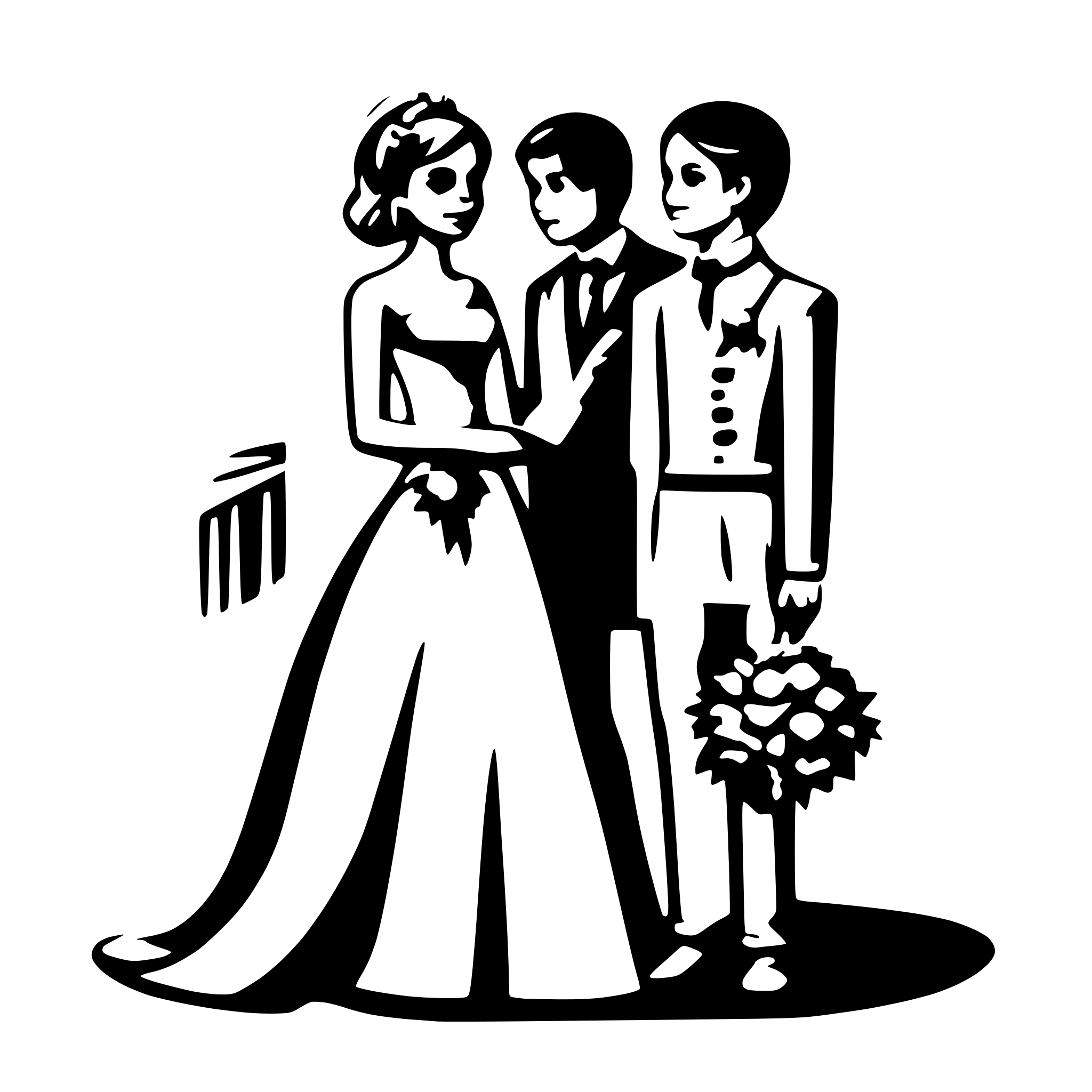 AI-generated SVG of a wedding