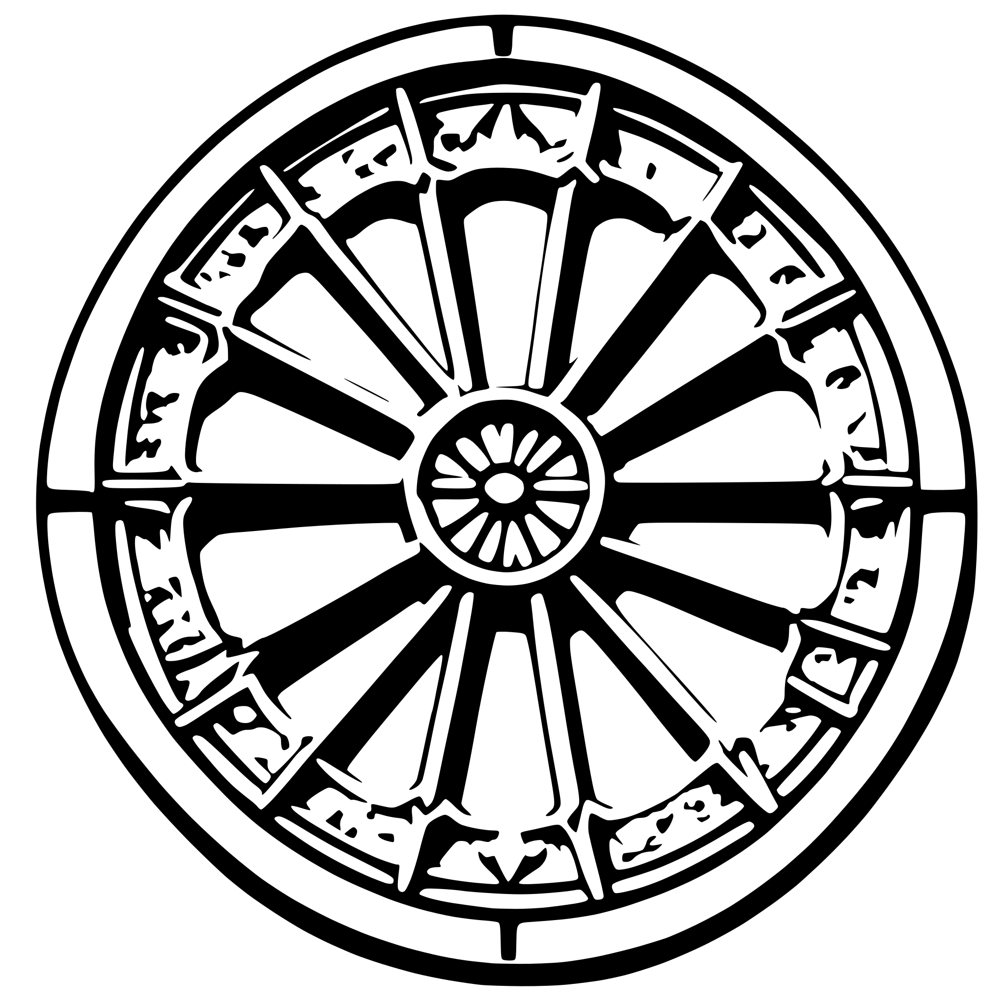 AI-generated SVG of 'Amiens rose window'