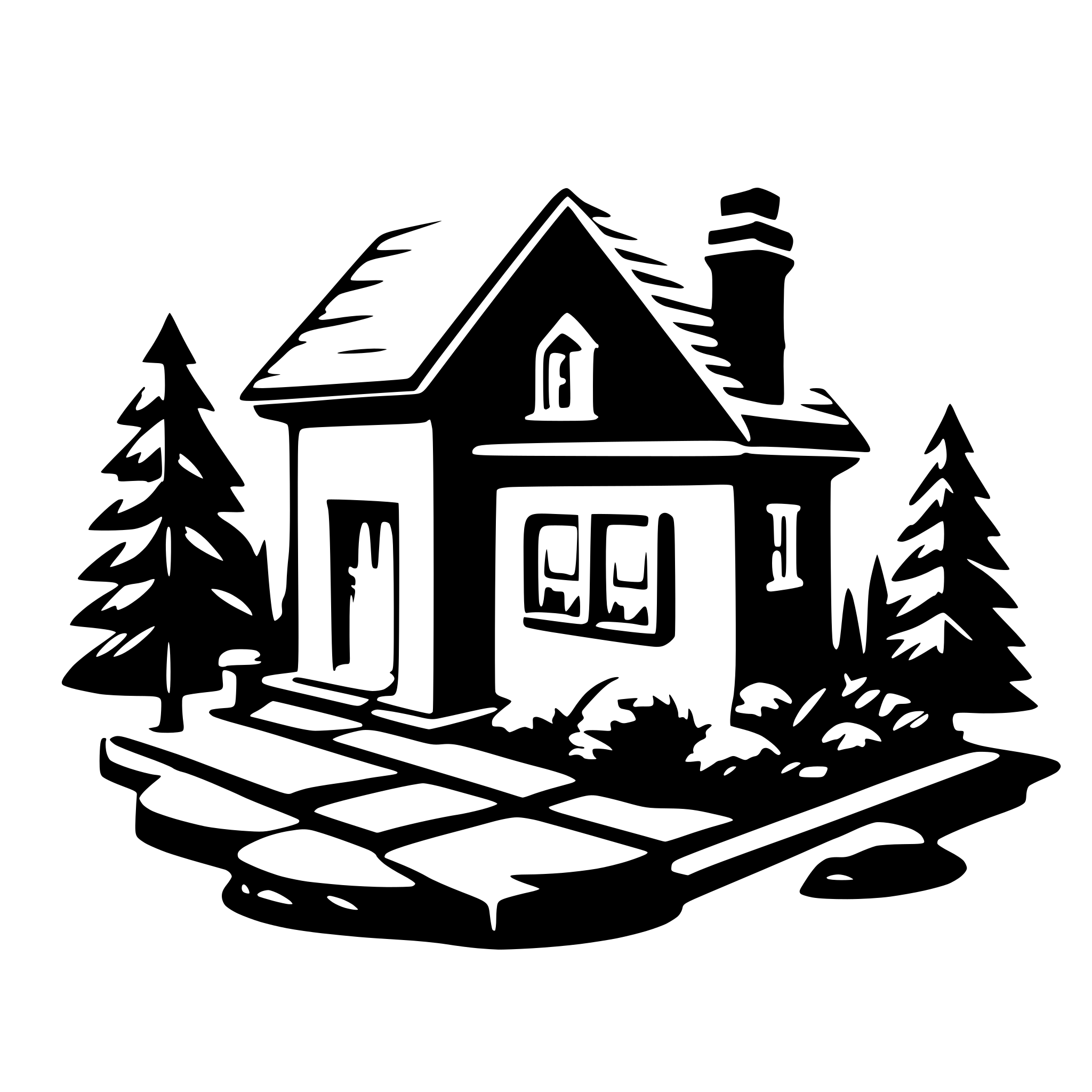 AI-generated SVG of a A simple logo if a house in an isometric view AI-generated SVG of a A simple logo if a house in an isometric view