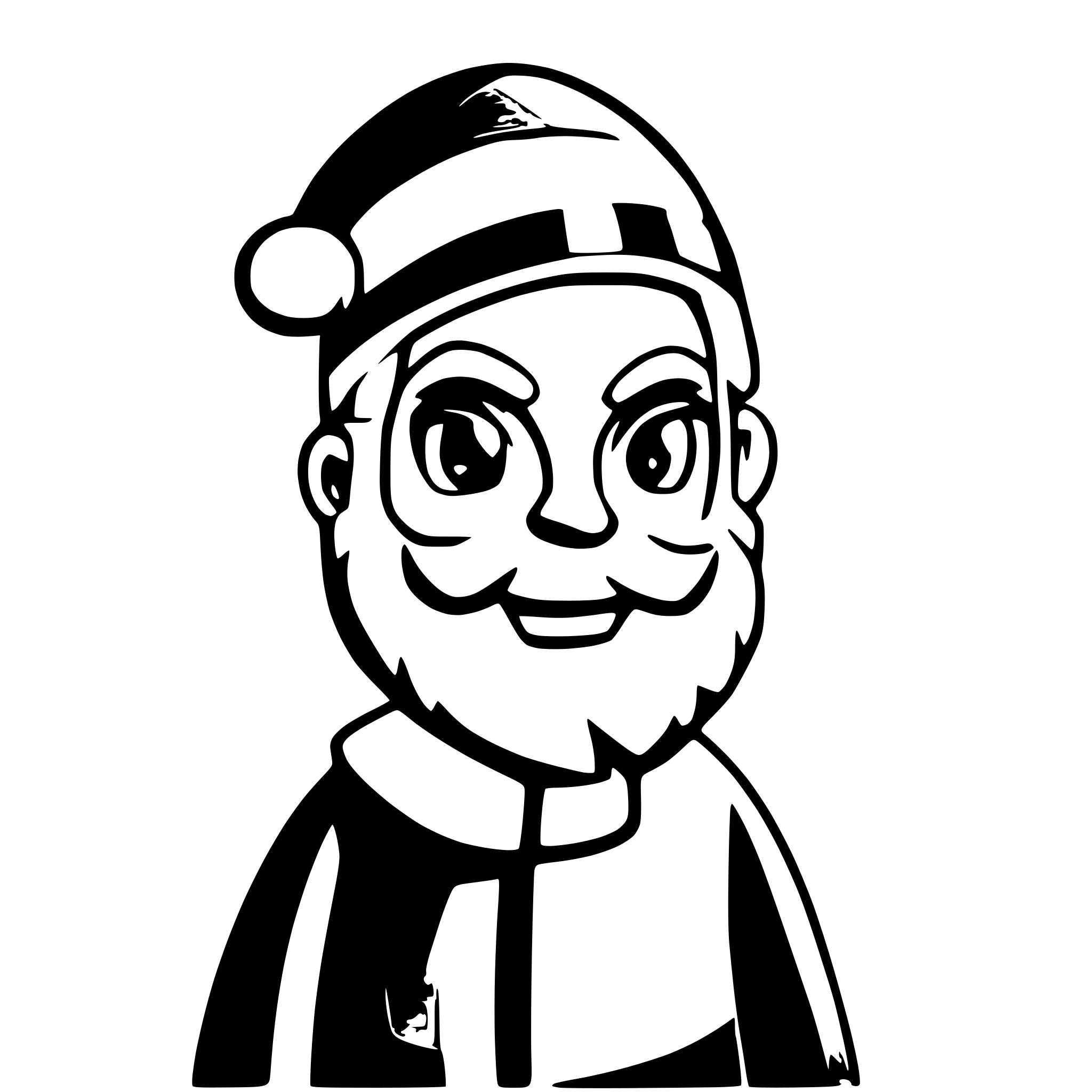 AI-generated SVG of 'santa claus with beard'