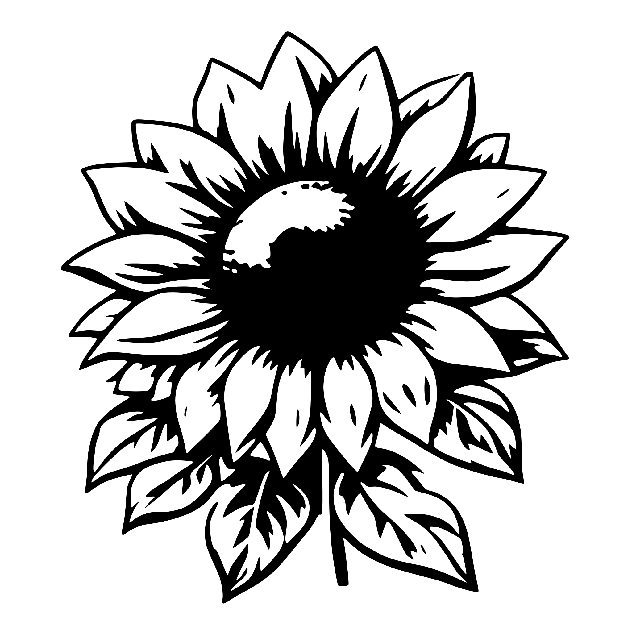 AI-generated SVG of 'sunflower'