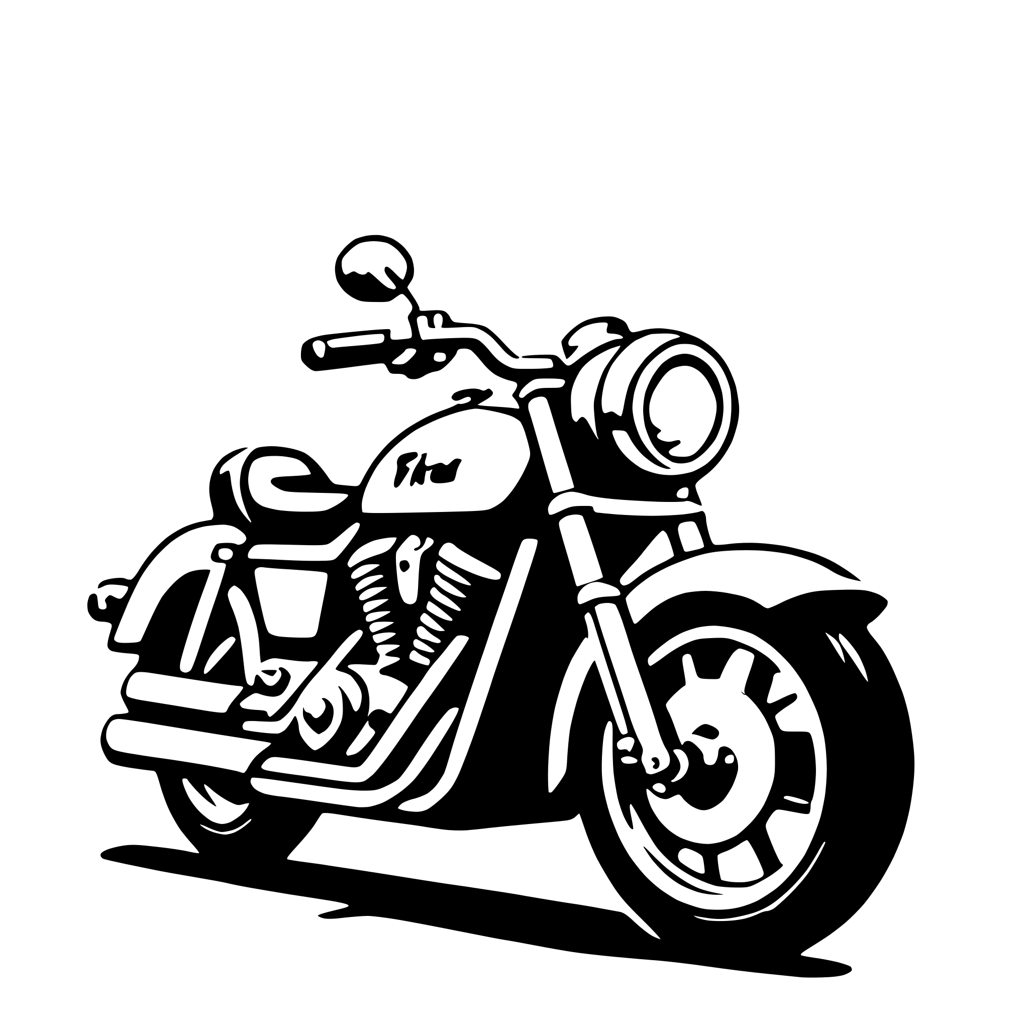 AI-generated SVG of a touring motorcycle