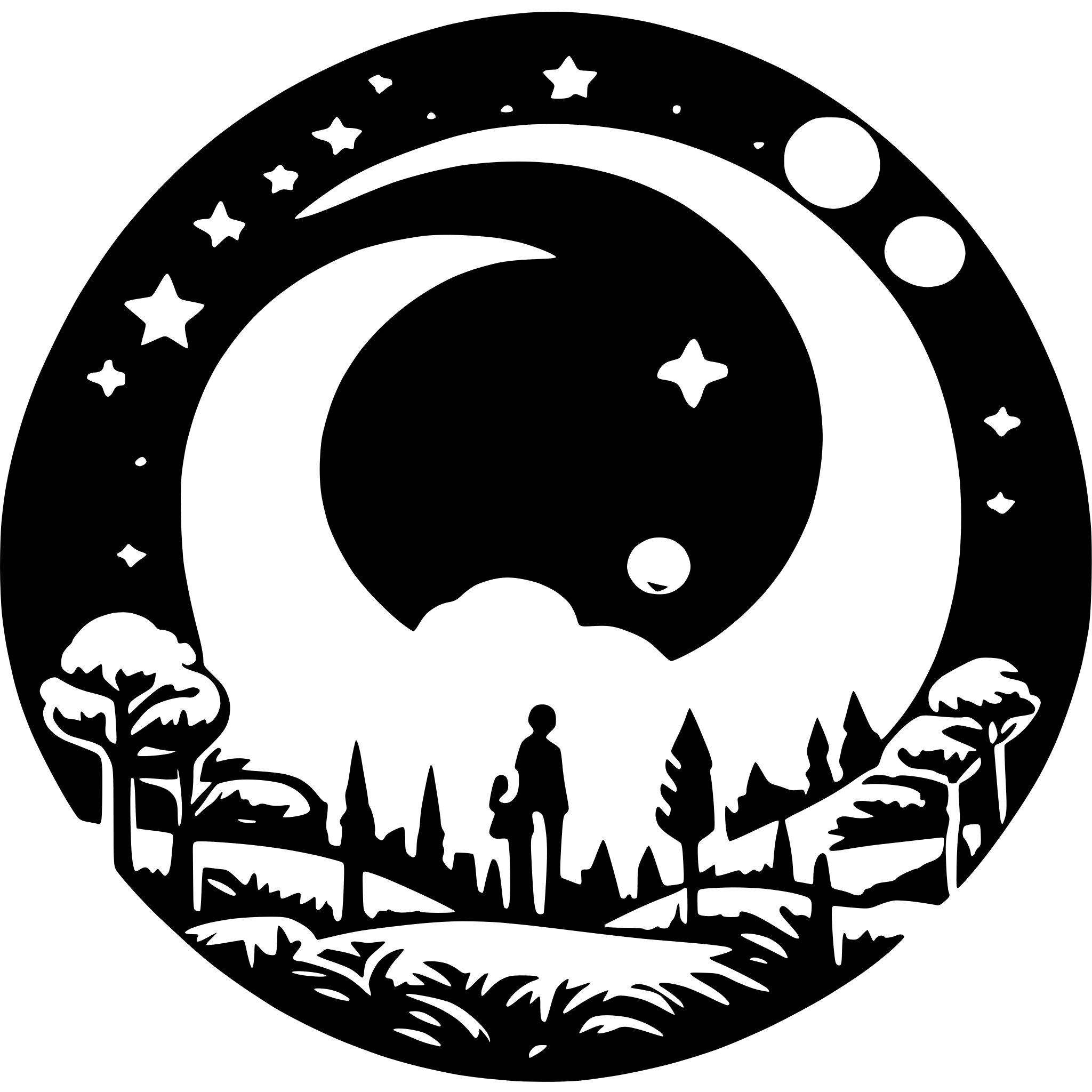AI-generated SVG of a blue moon, romantic