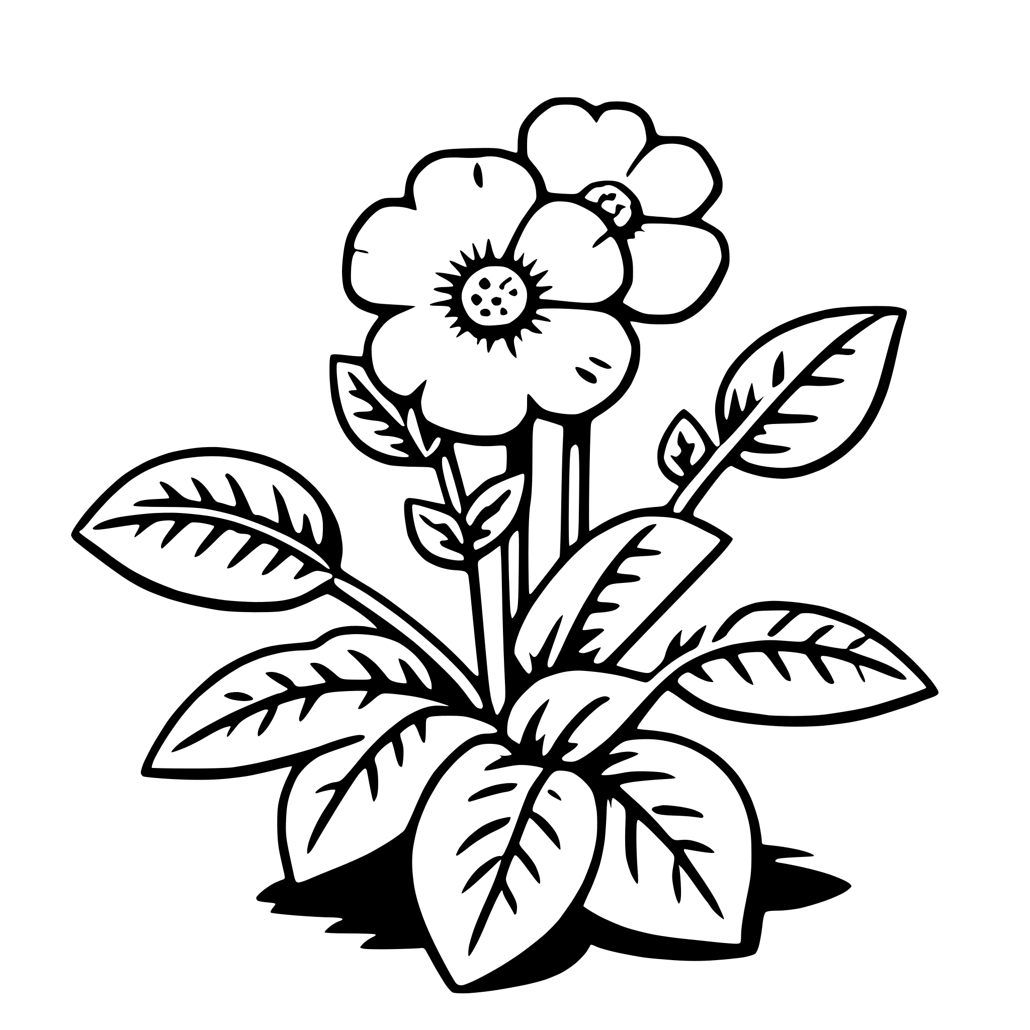 AI-generated SVG of 'primrose'