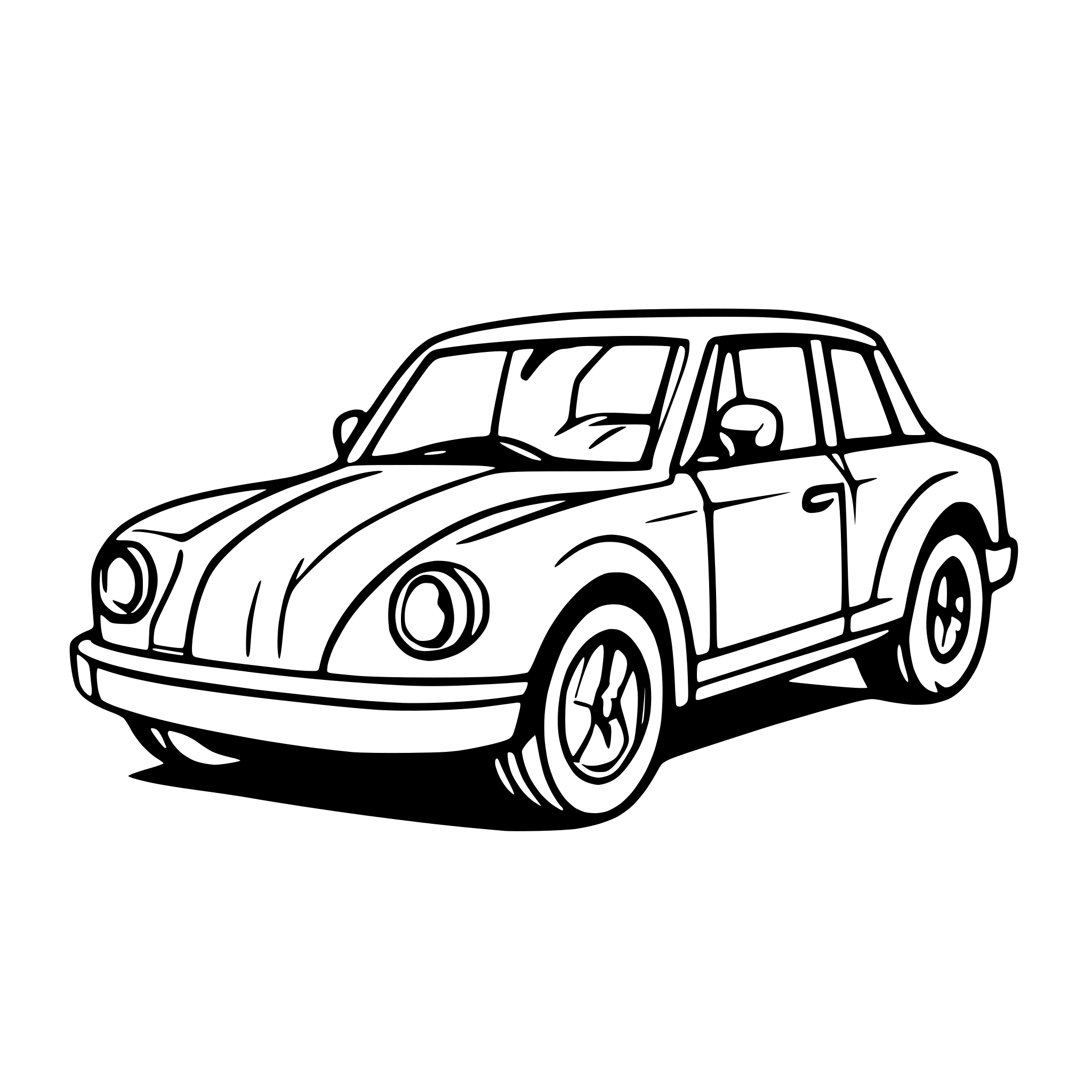 AI-generated SVG of 'line art car'