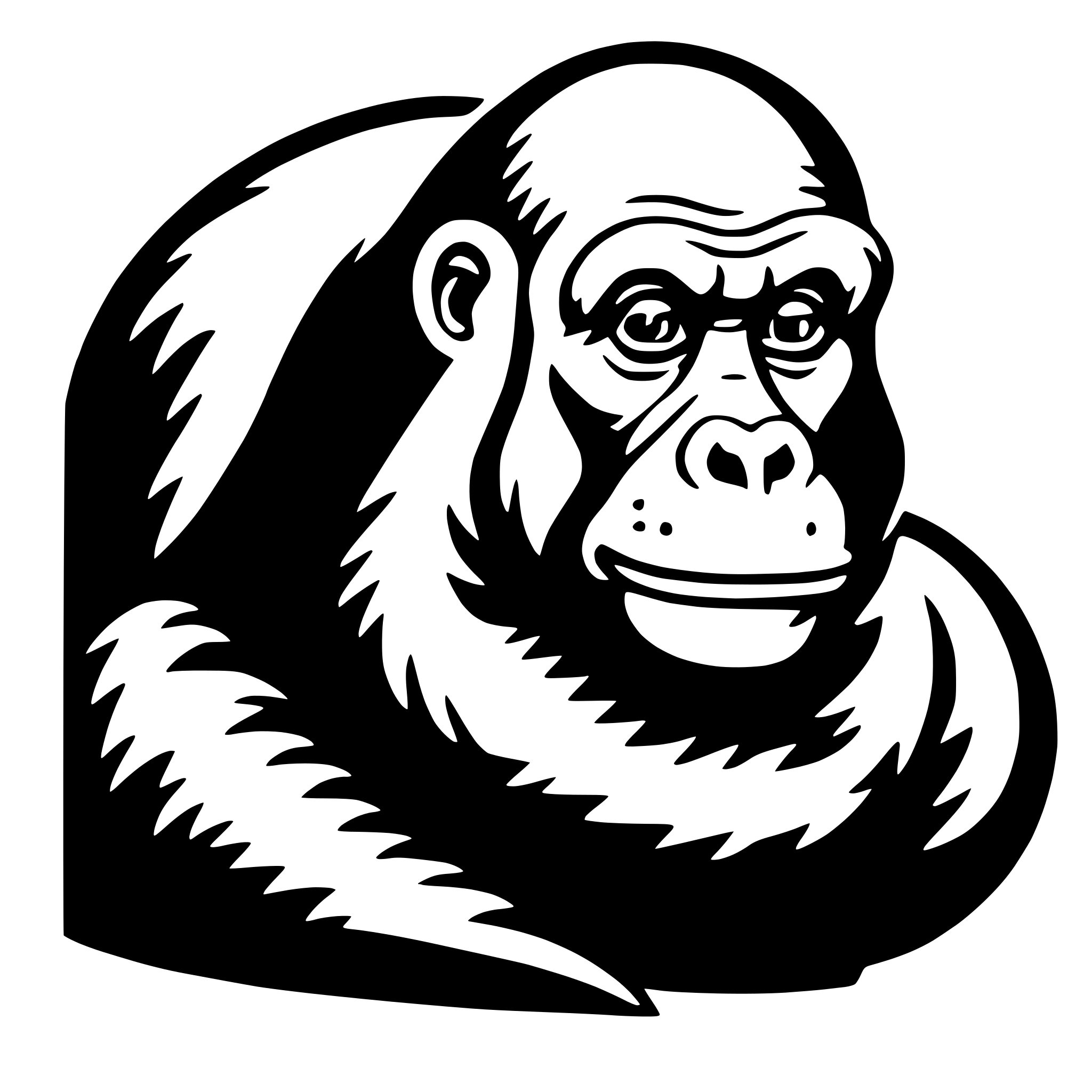 AI-generated SVG of a orangutan