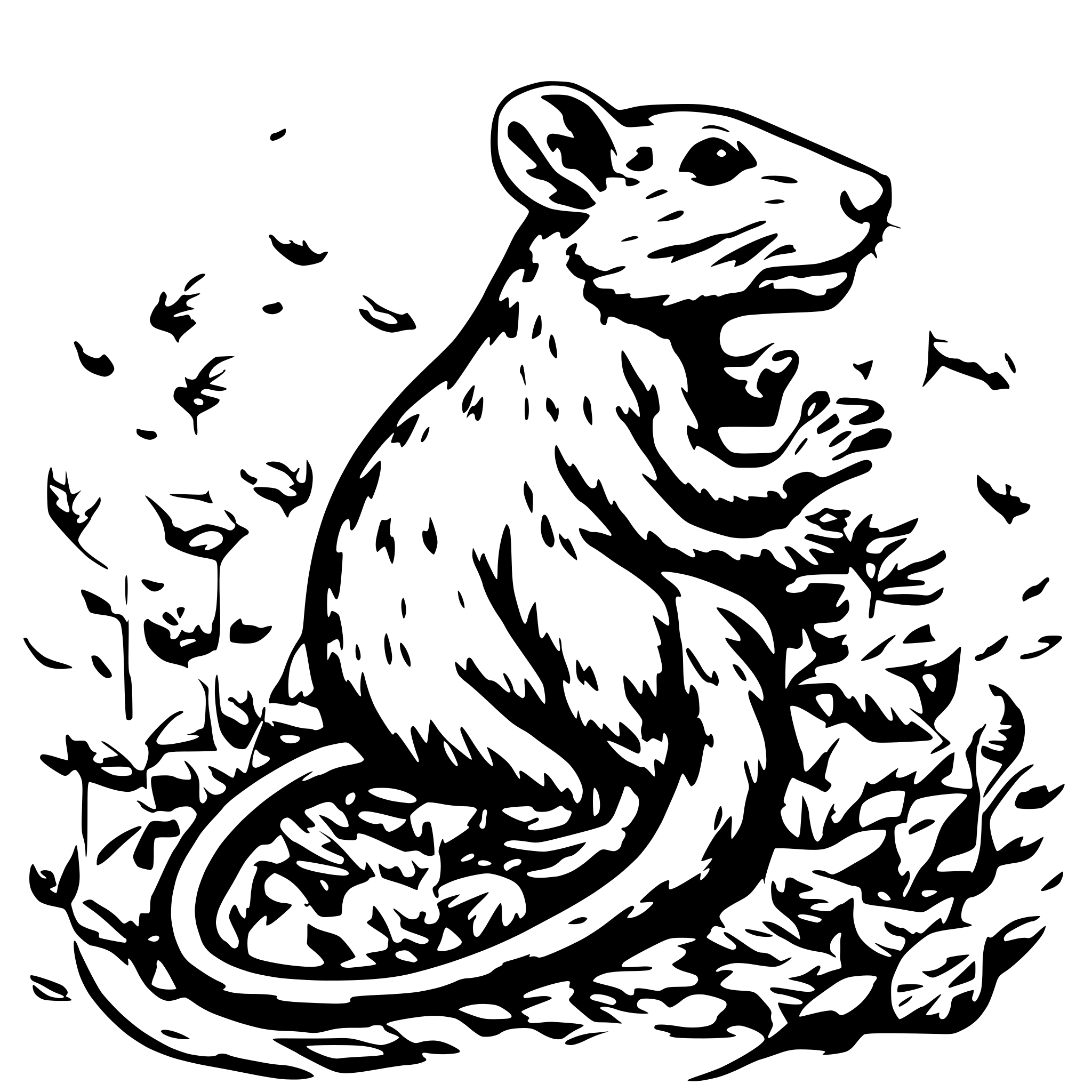 AI-generated SVG of 'a lot of rats running'