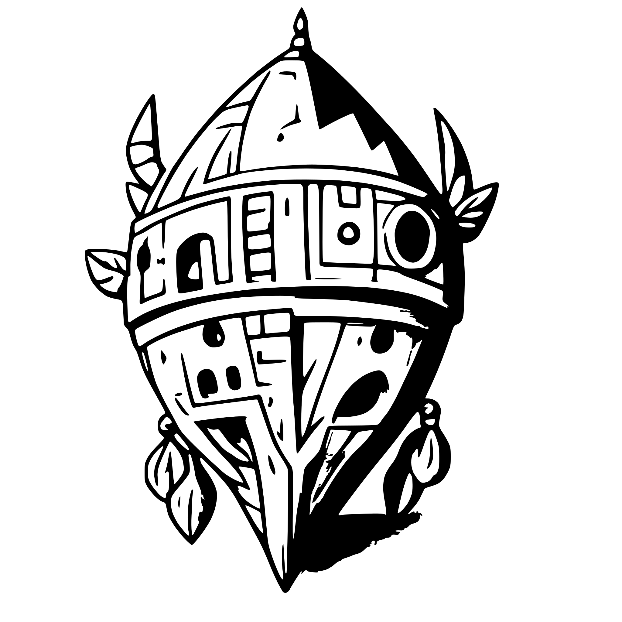 AI-generated SVG of 'medieval spacehip'