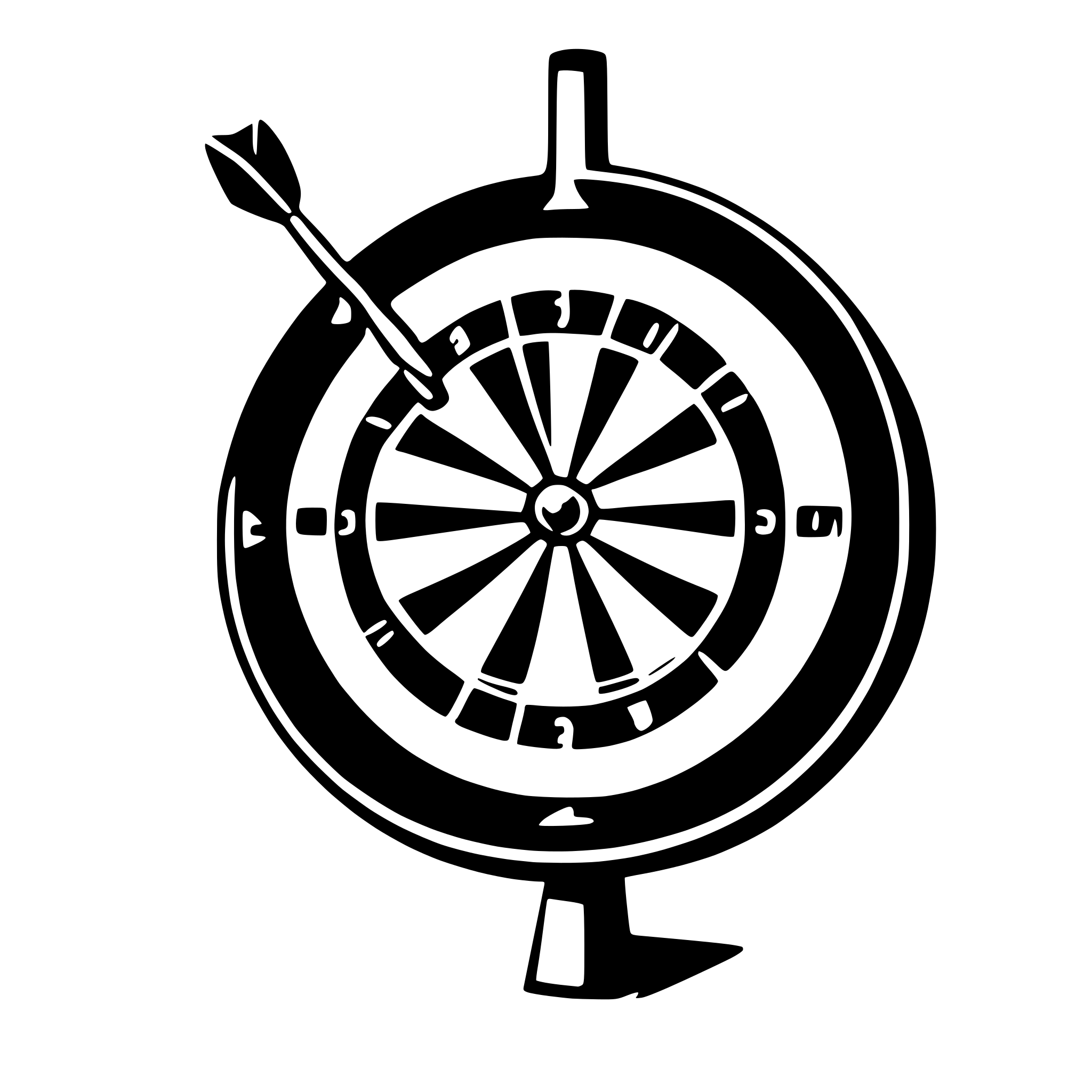 AI-generated SVG of 'dartboard'