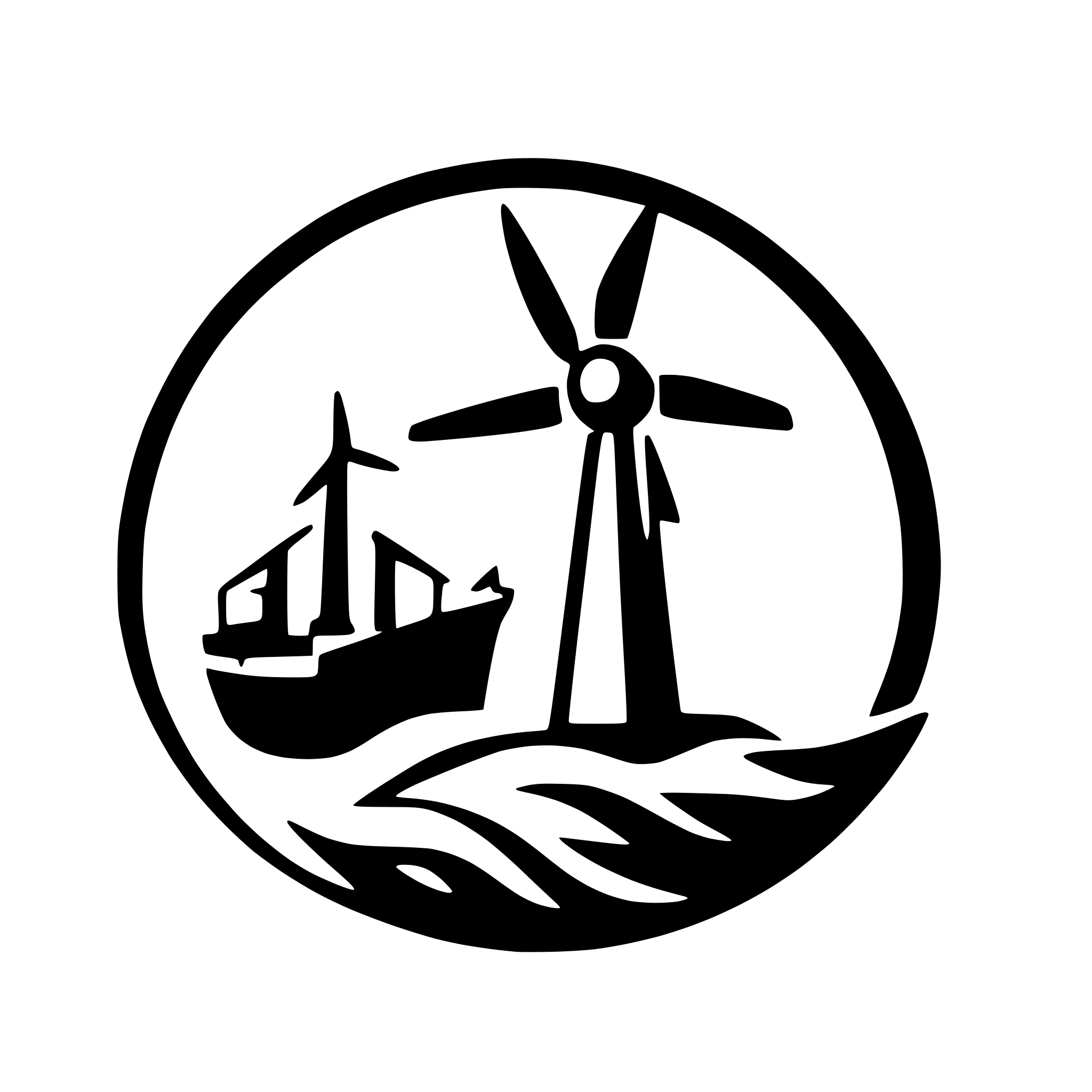 AI-generated SVG of a offshore wind farm