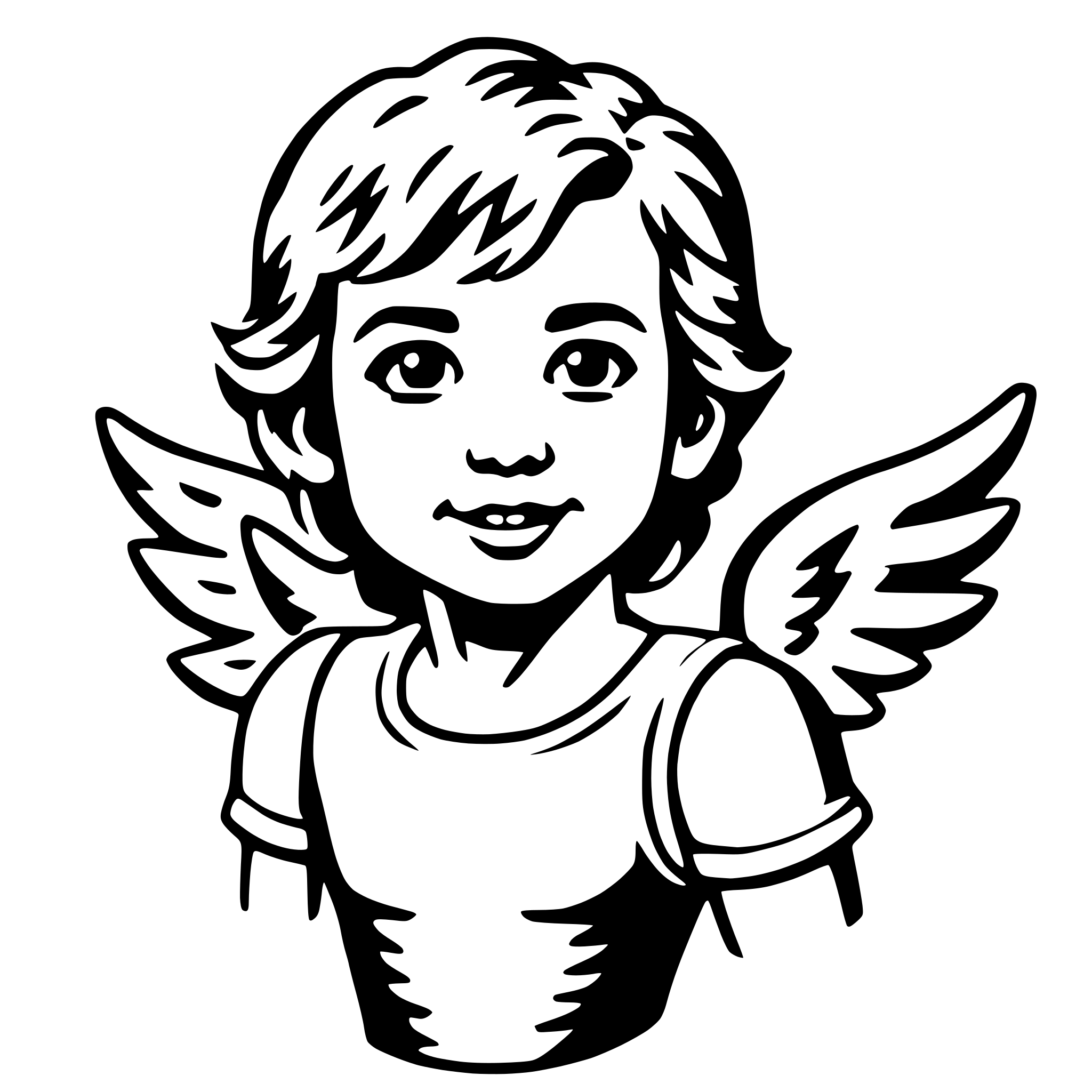 AI-generated SVG of a cupid