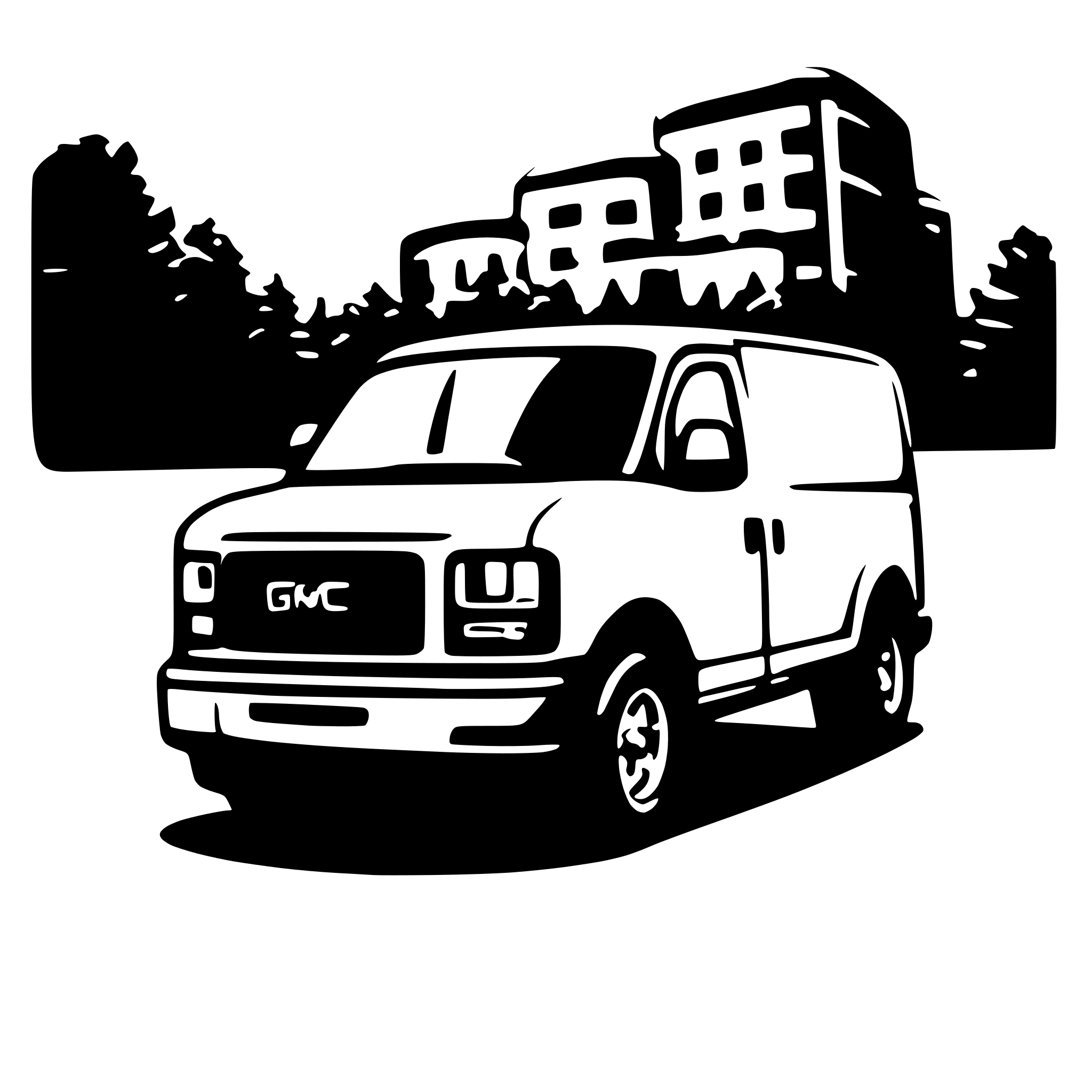 AI-generated SVG of a GMC savana Van