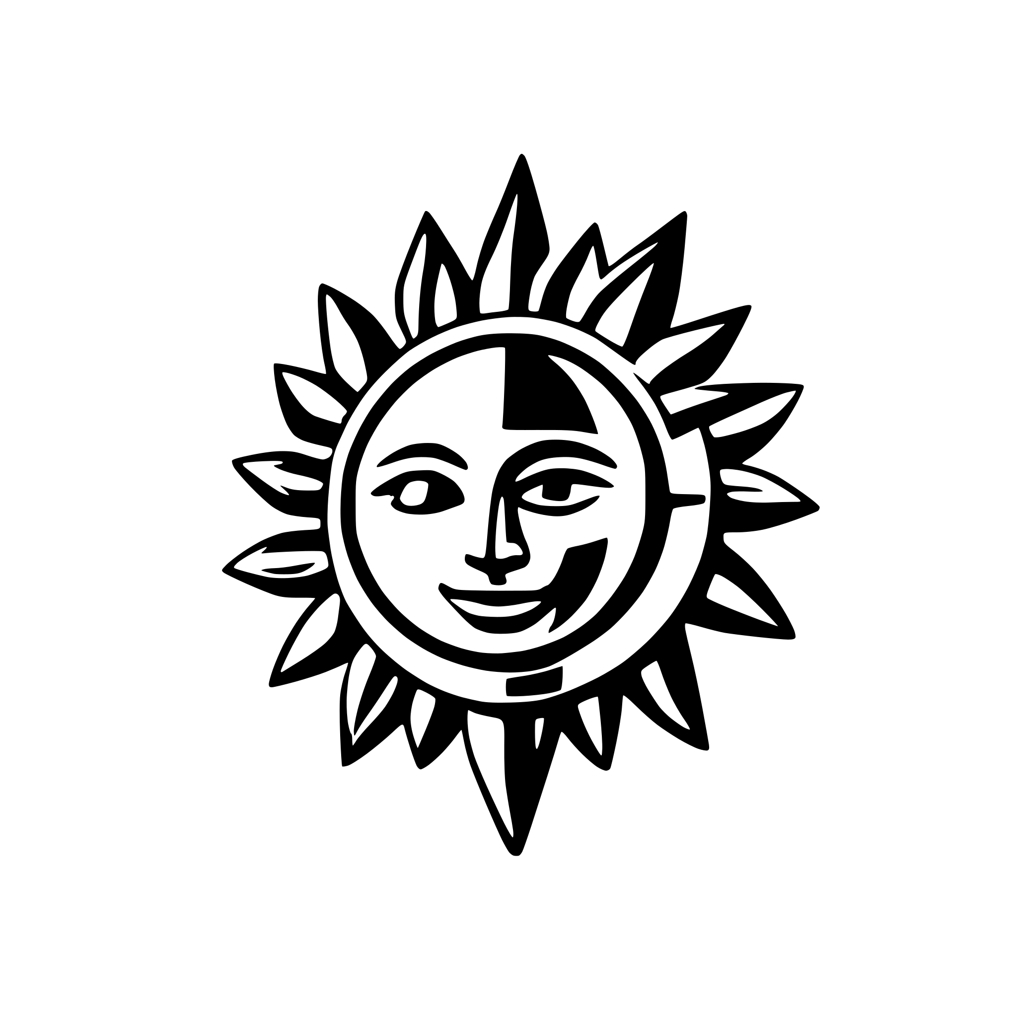 AI-generated SVG of 'sun god logo'