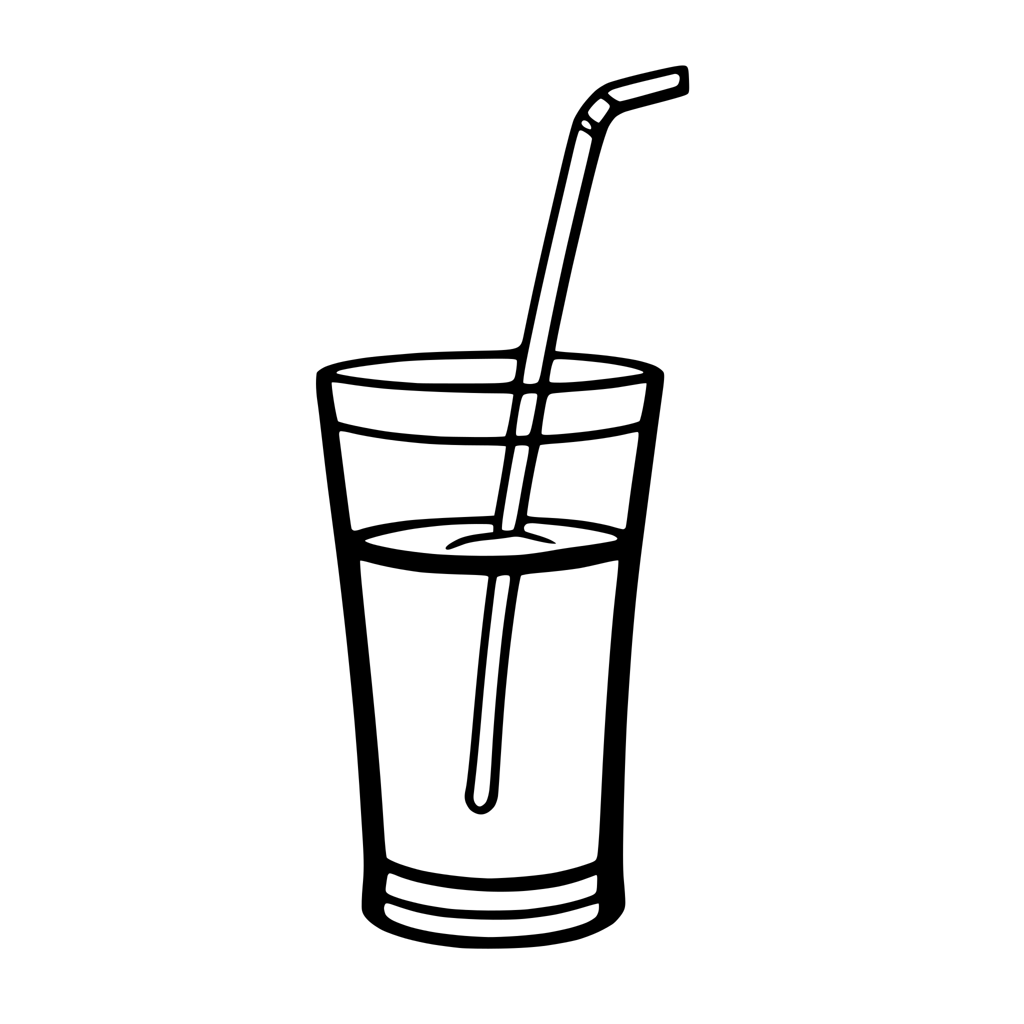 AI-generated SVG of a a glass of water with a straw