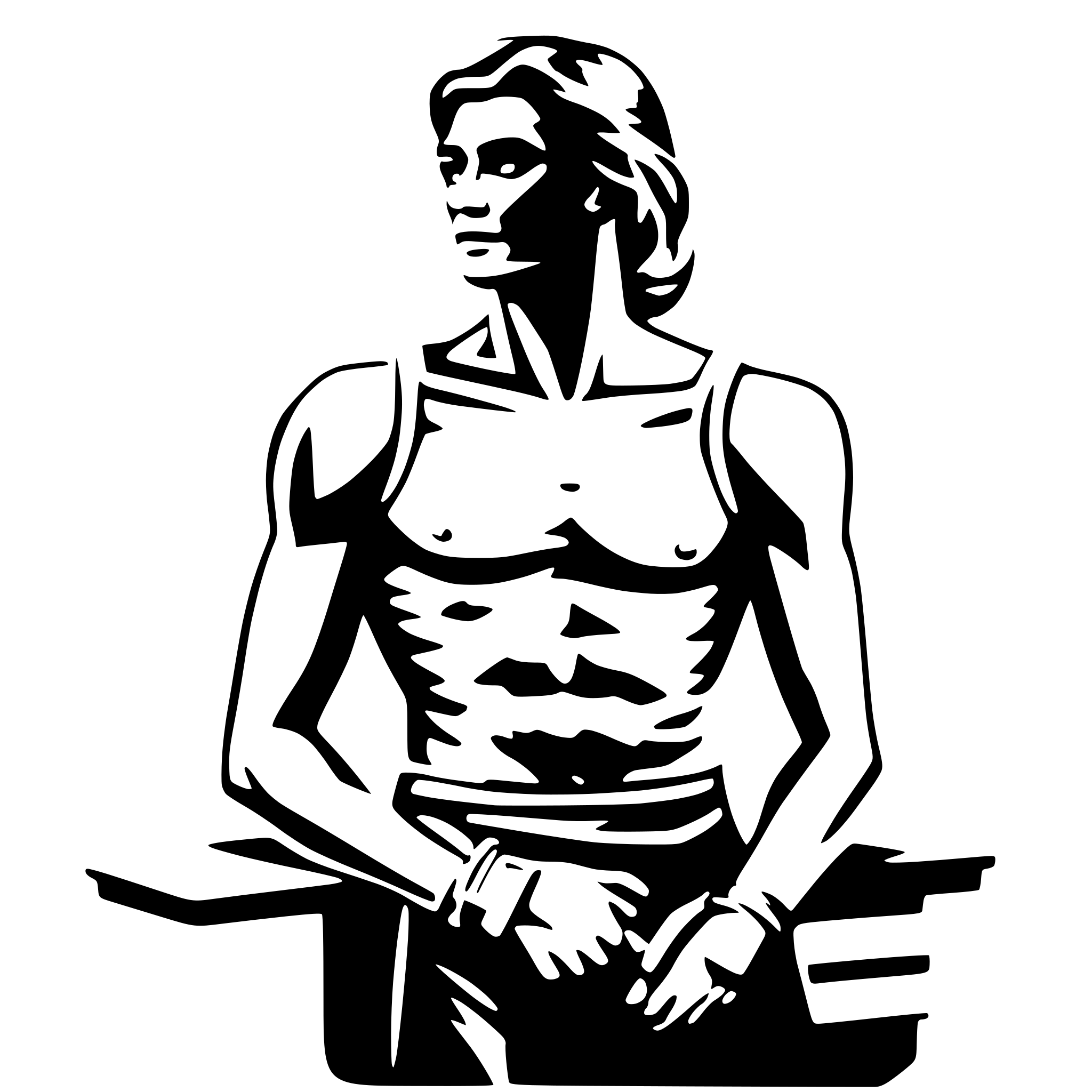 AI-generated SVG of 'men gym chest'