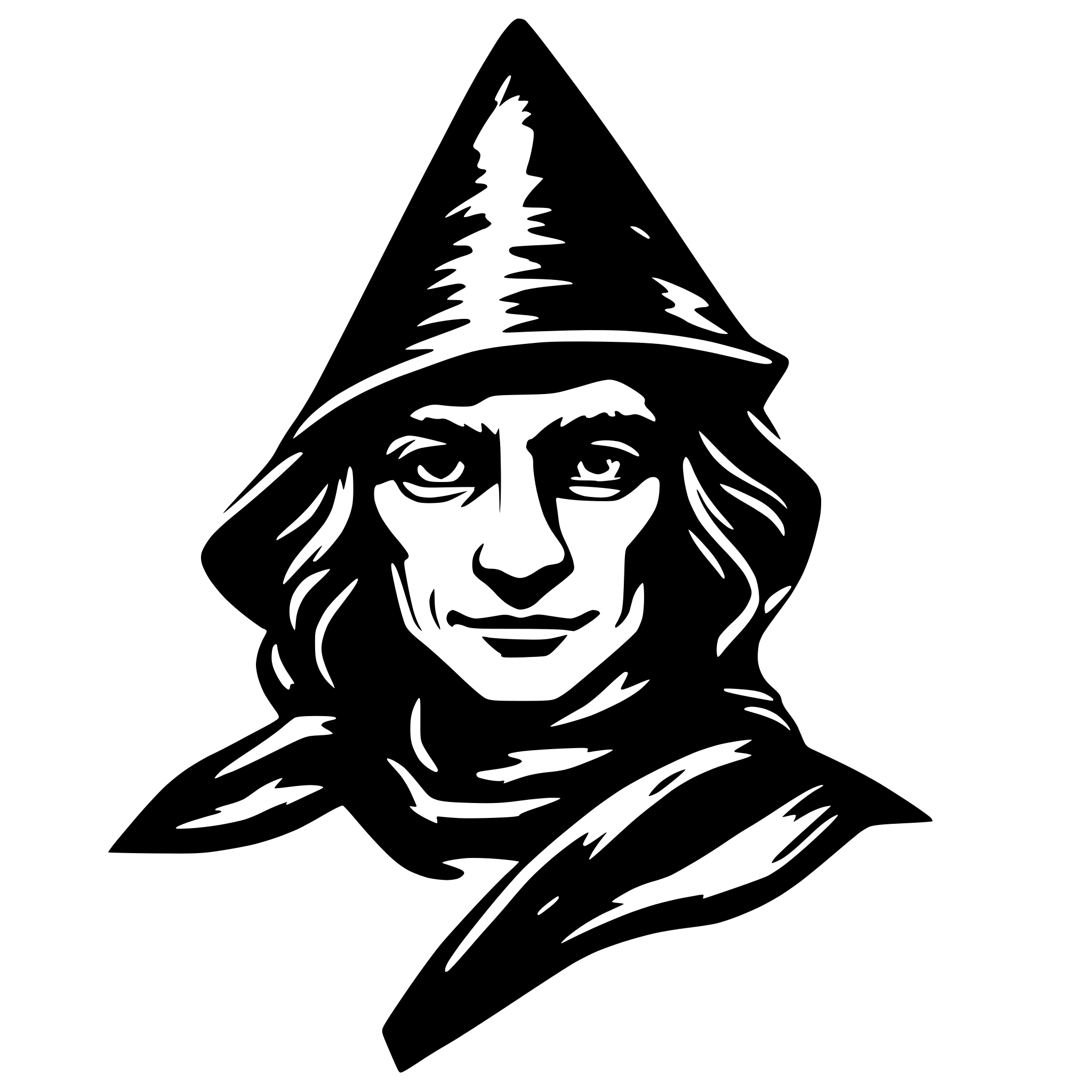 AI-generated SVG of 'wizard drawn with circuits'