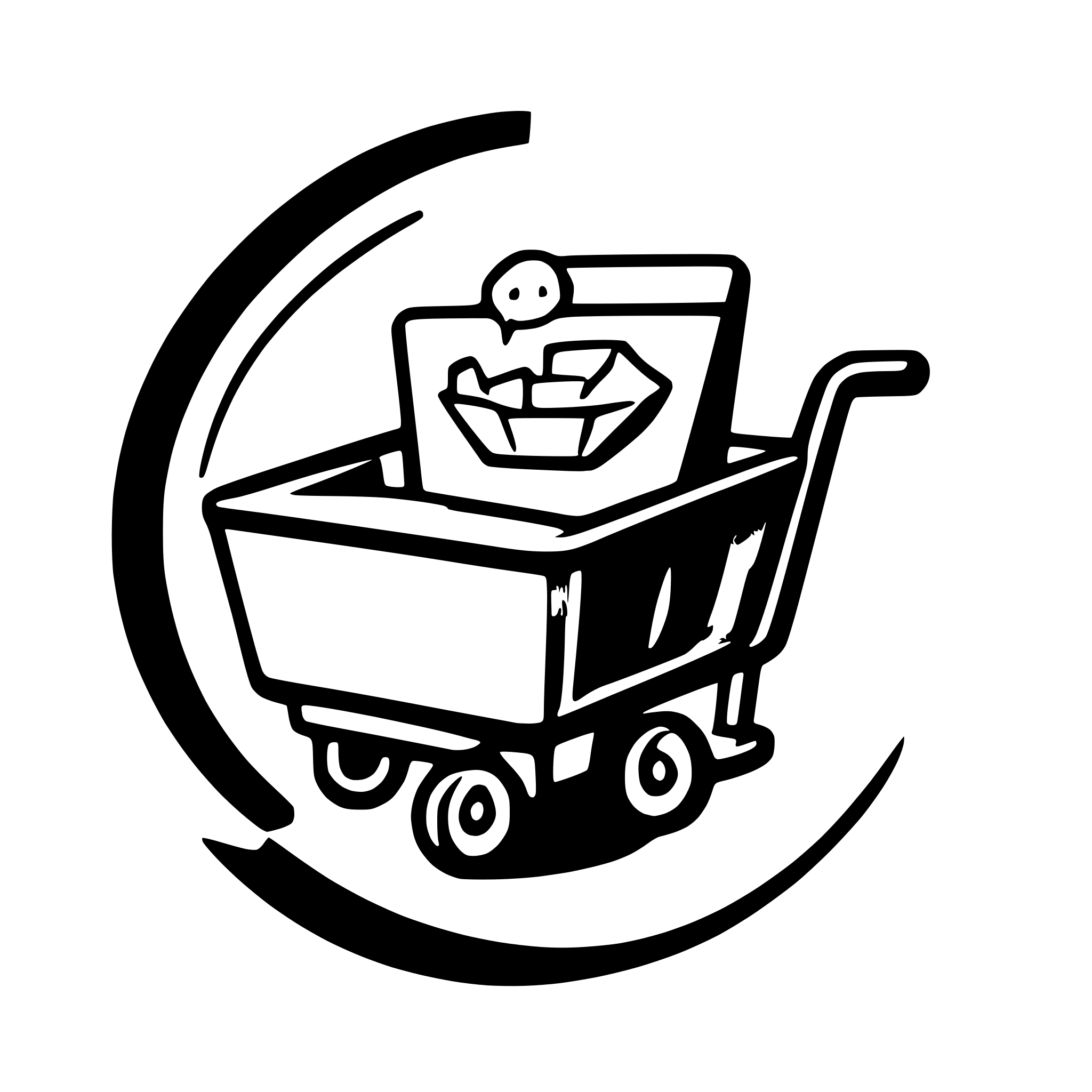 AI-generated SVG of a Create a minimalistic flat illustration showing an empty chat interface. Add: a trolley leaving the mine, above it a speech bubble with a smiley face inside, the faded text 