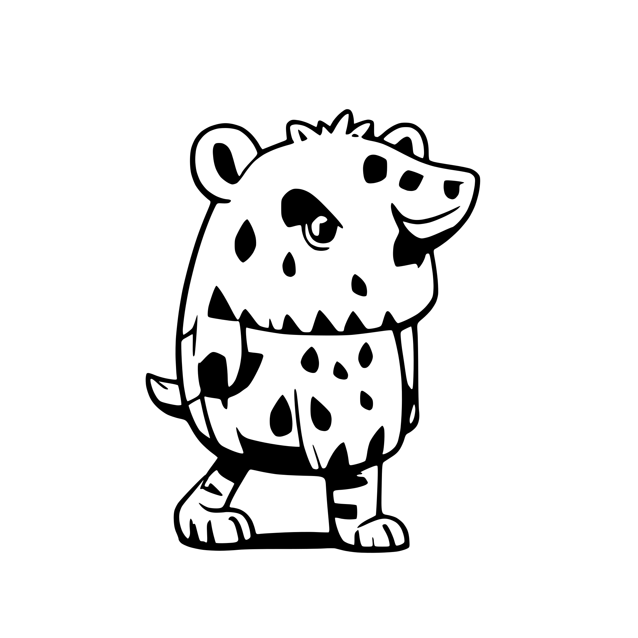 AI-generated SVG of a Cute baer  walking and show his back