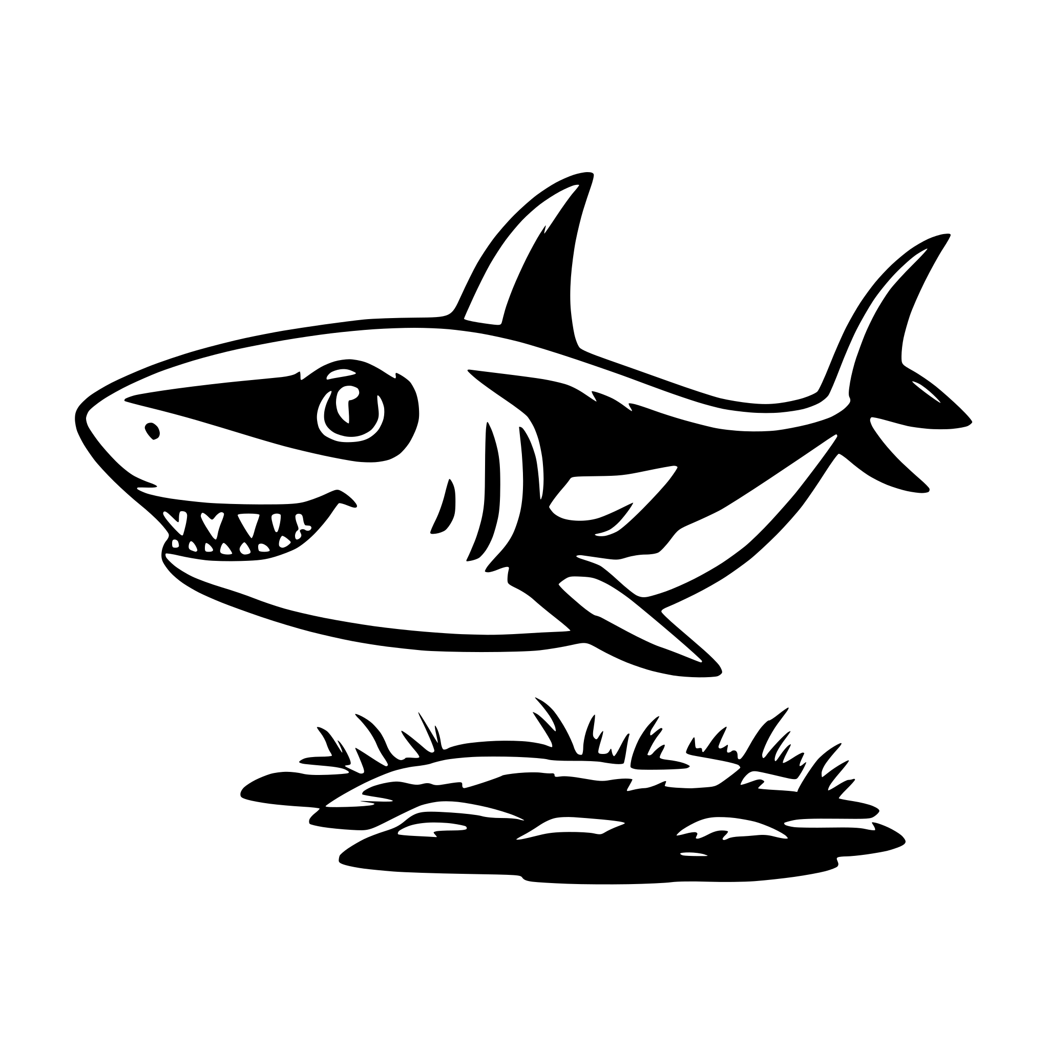 AI-generated SVG of a little shark