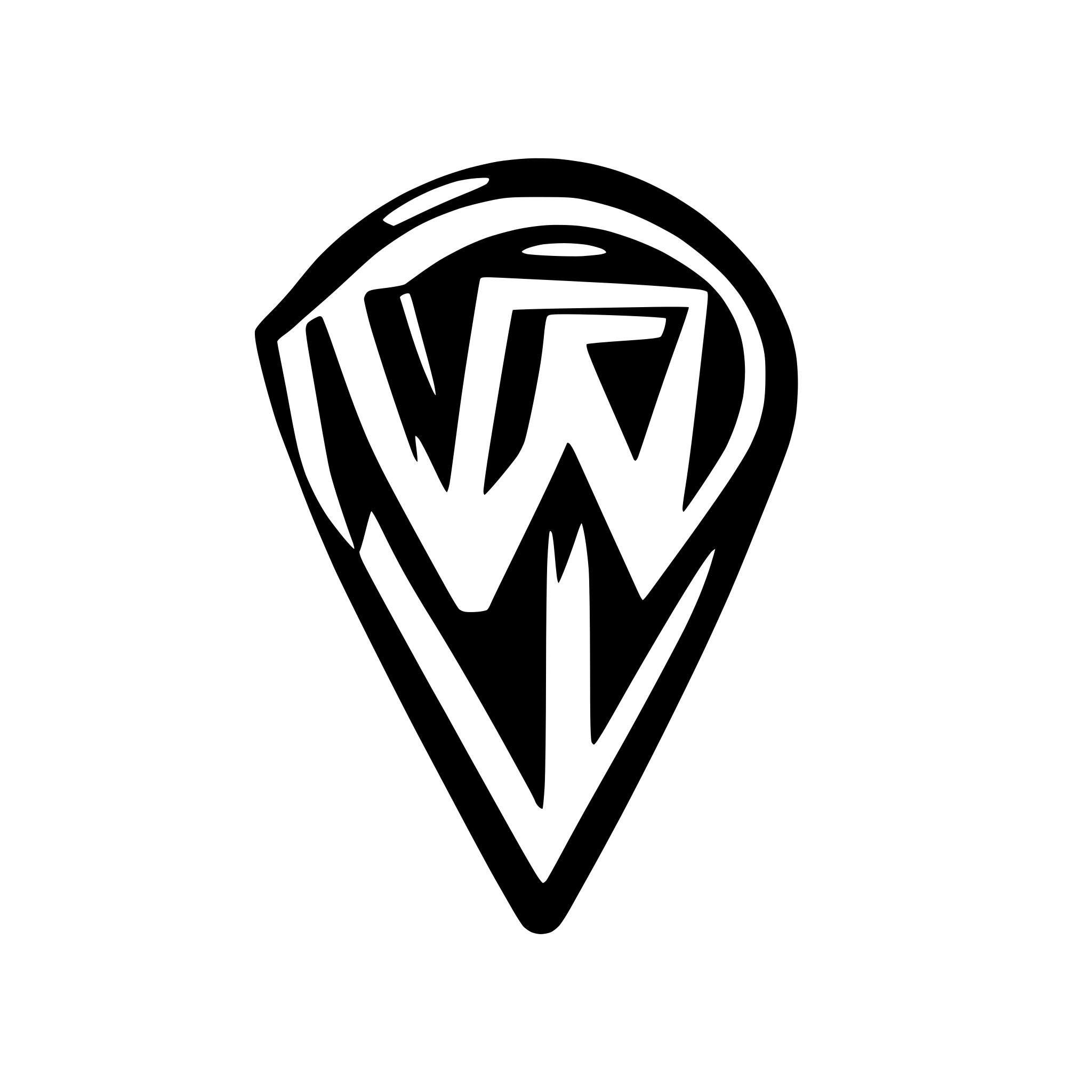 AI-generated SVG of a create a completely random logo with the letter W