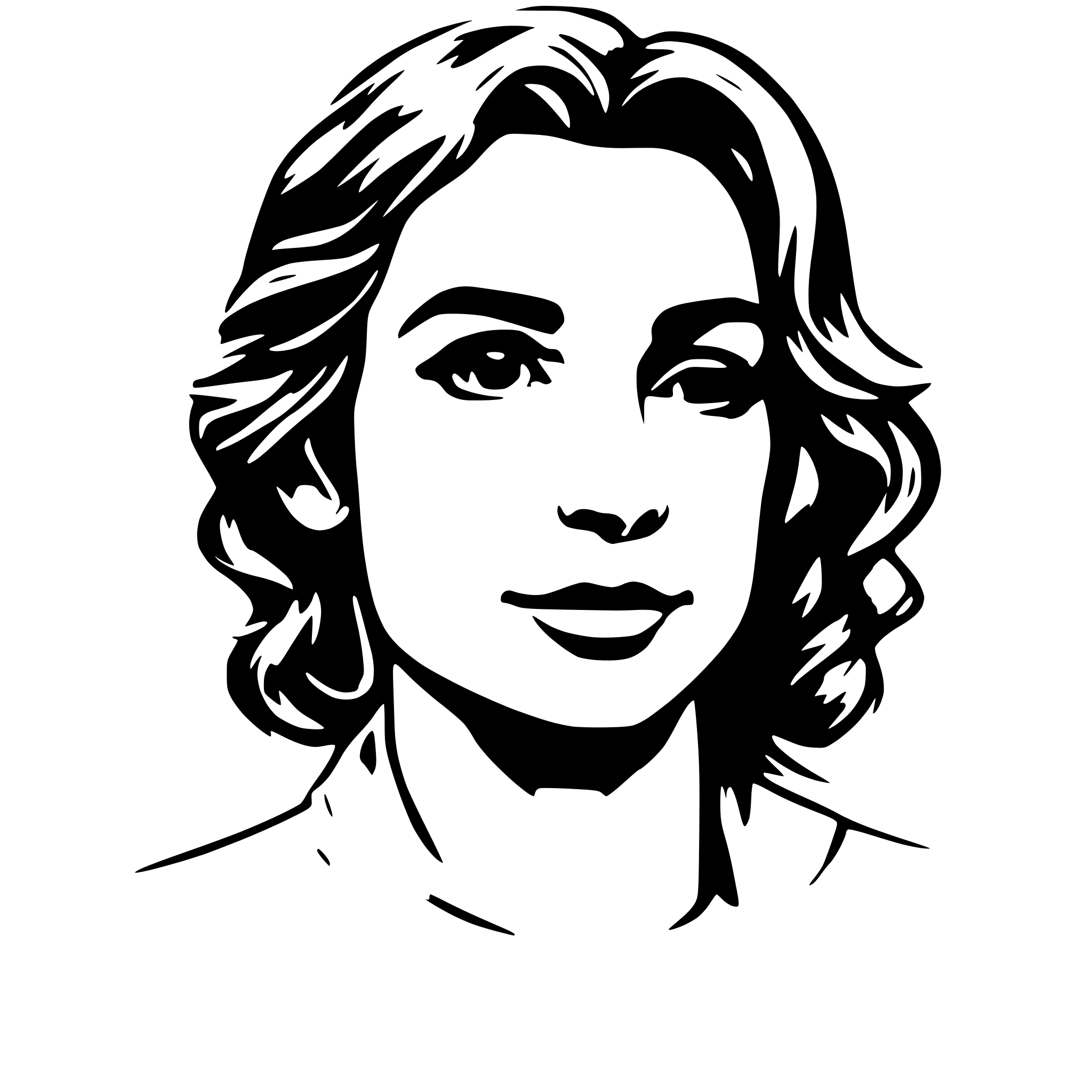 AI-generated SVG of a Single line stroke of a portait