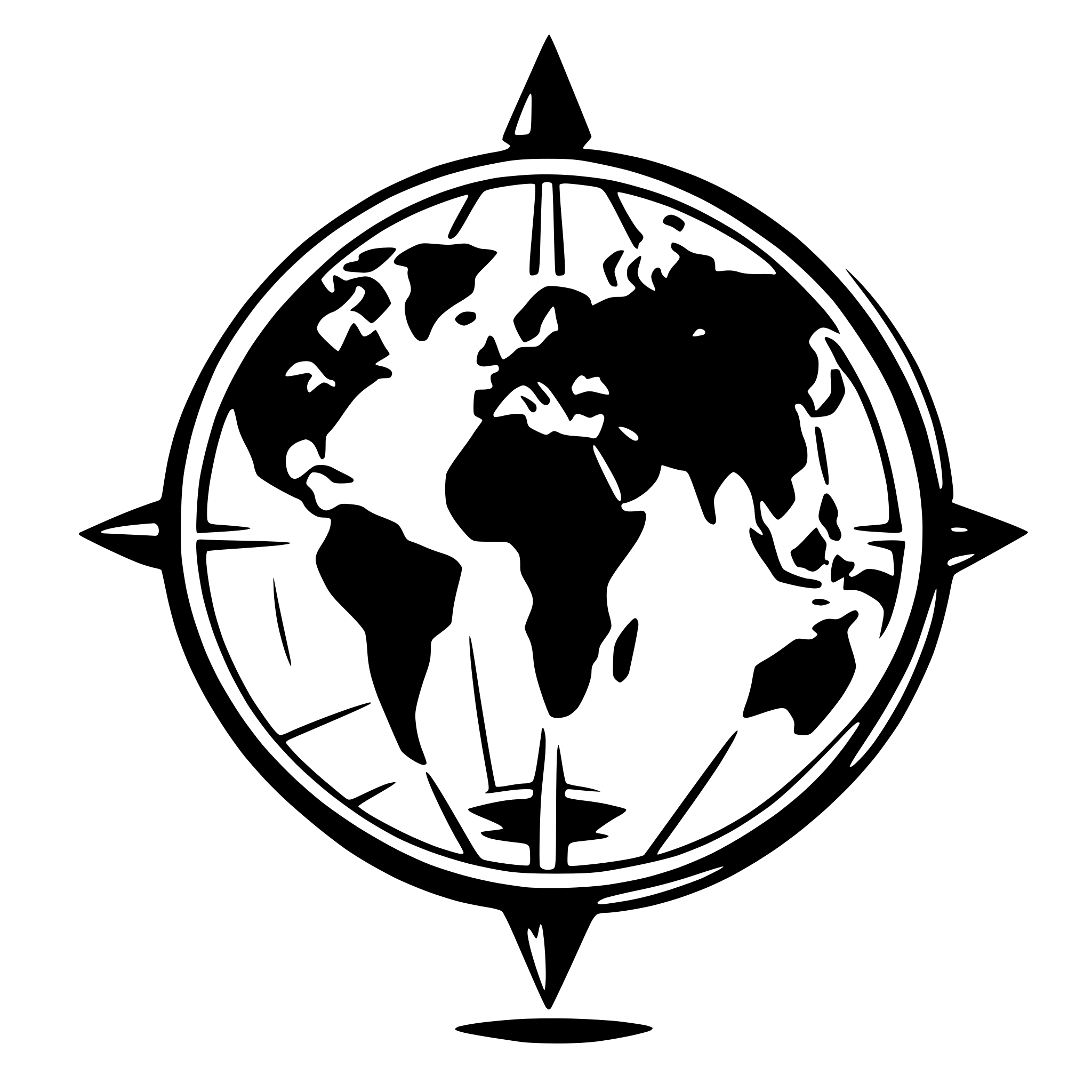 AI-generated SVG of 'kompass grafik vektor weltkarte'