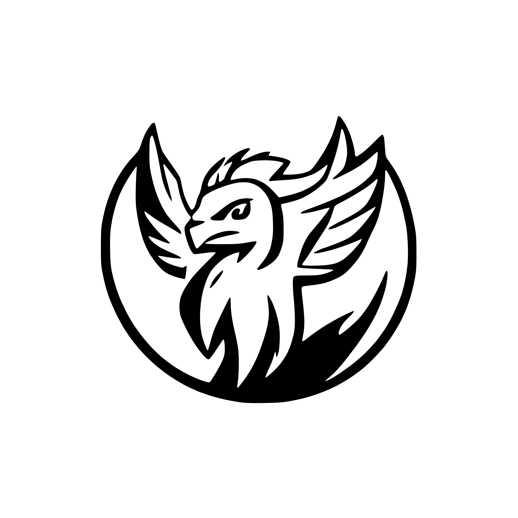 AI-generated SVG of a griffin