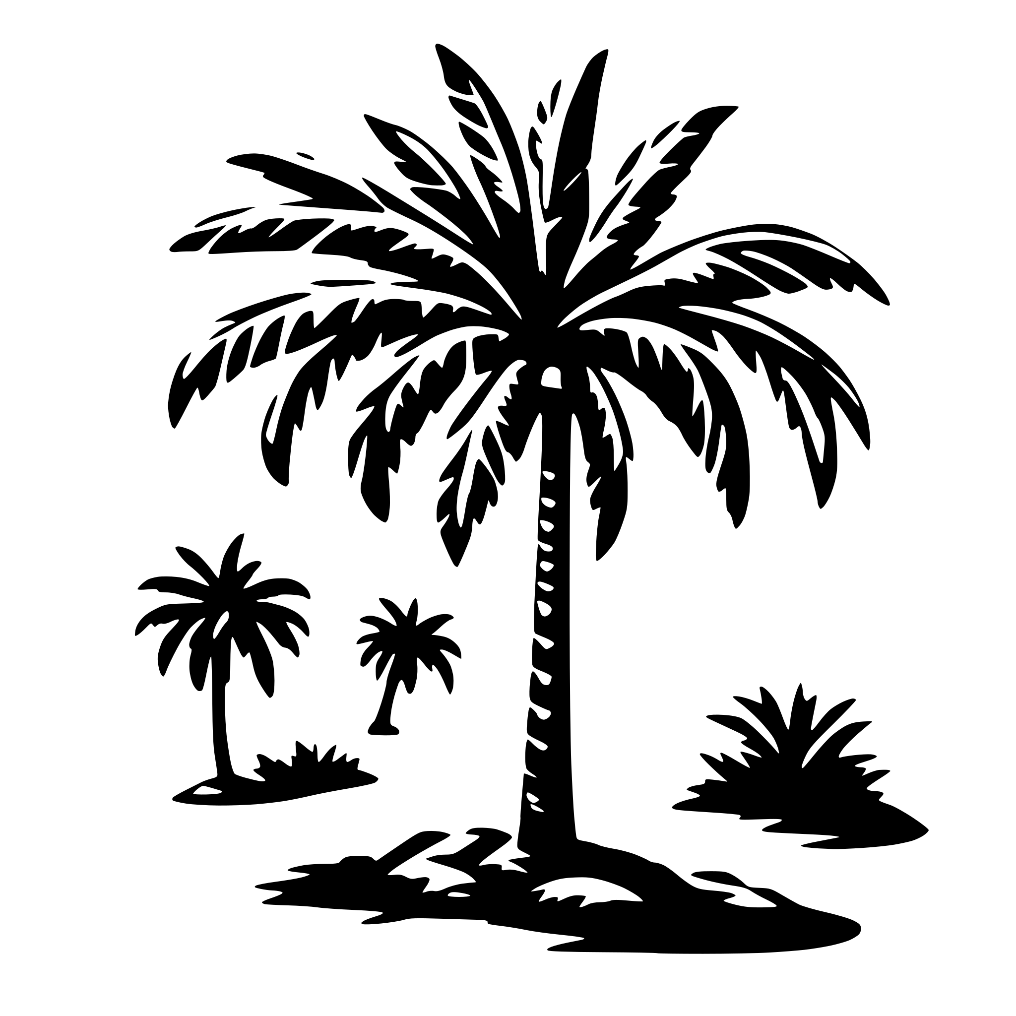 AI-generated SVG of 'palm, oasis'