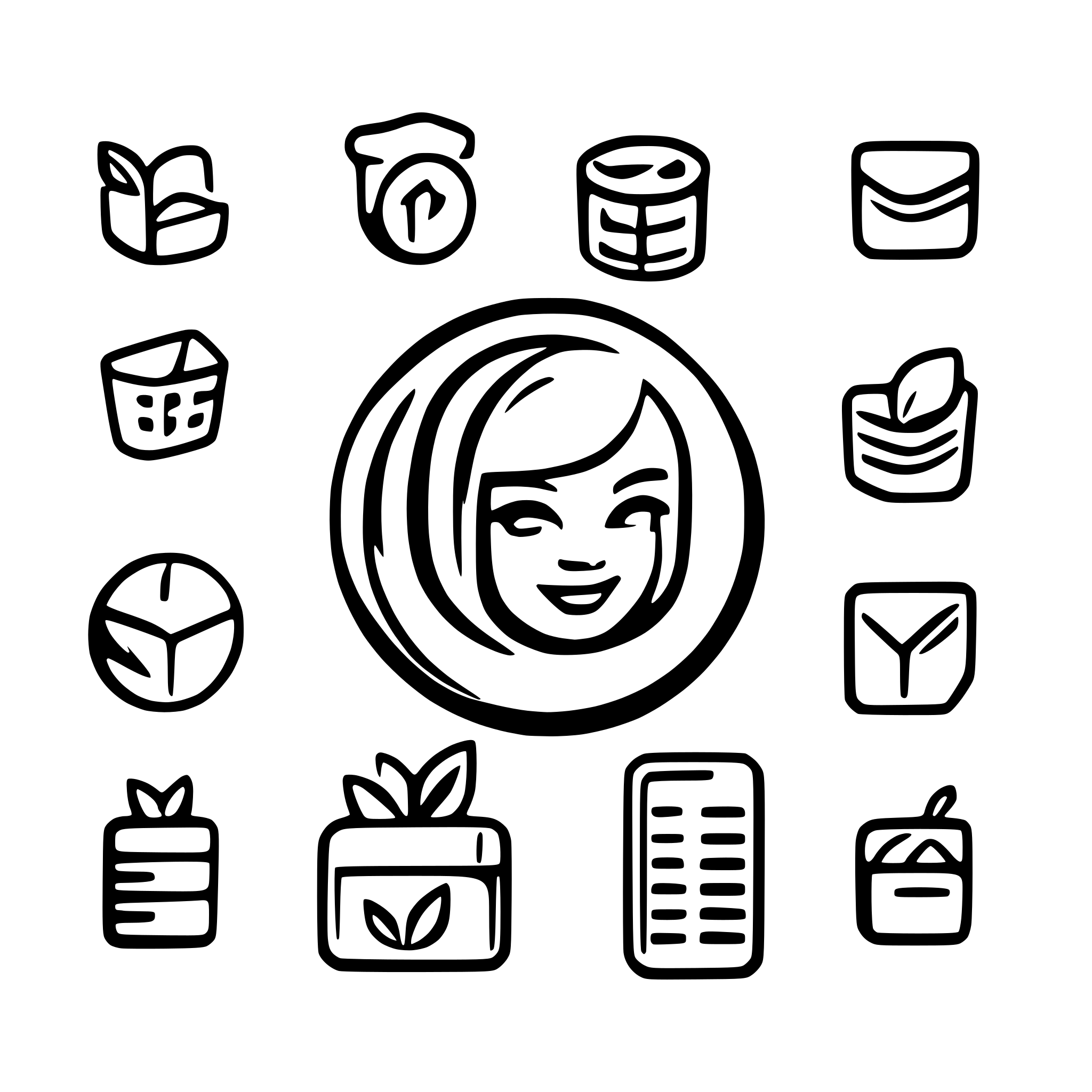 AI-generated SVG of a create a logo for an application that connects social network's content creators with brands and companies that want to promote their products with them