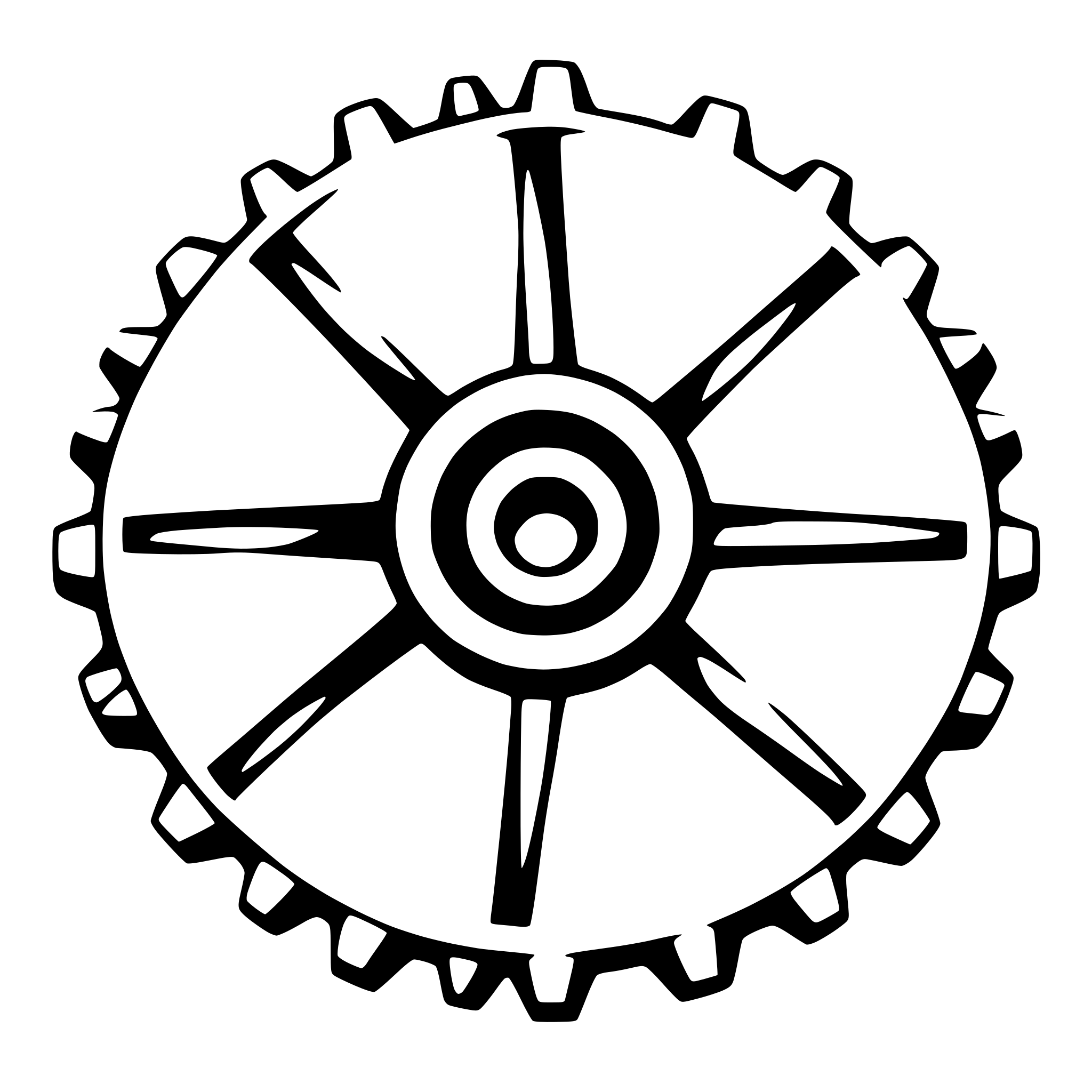 AI-generated SVG of a a simple outline of a gear icon