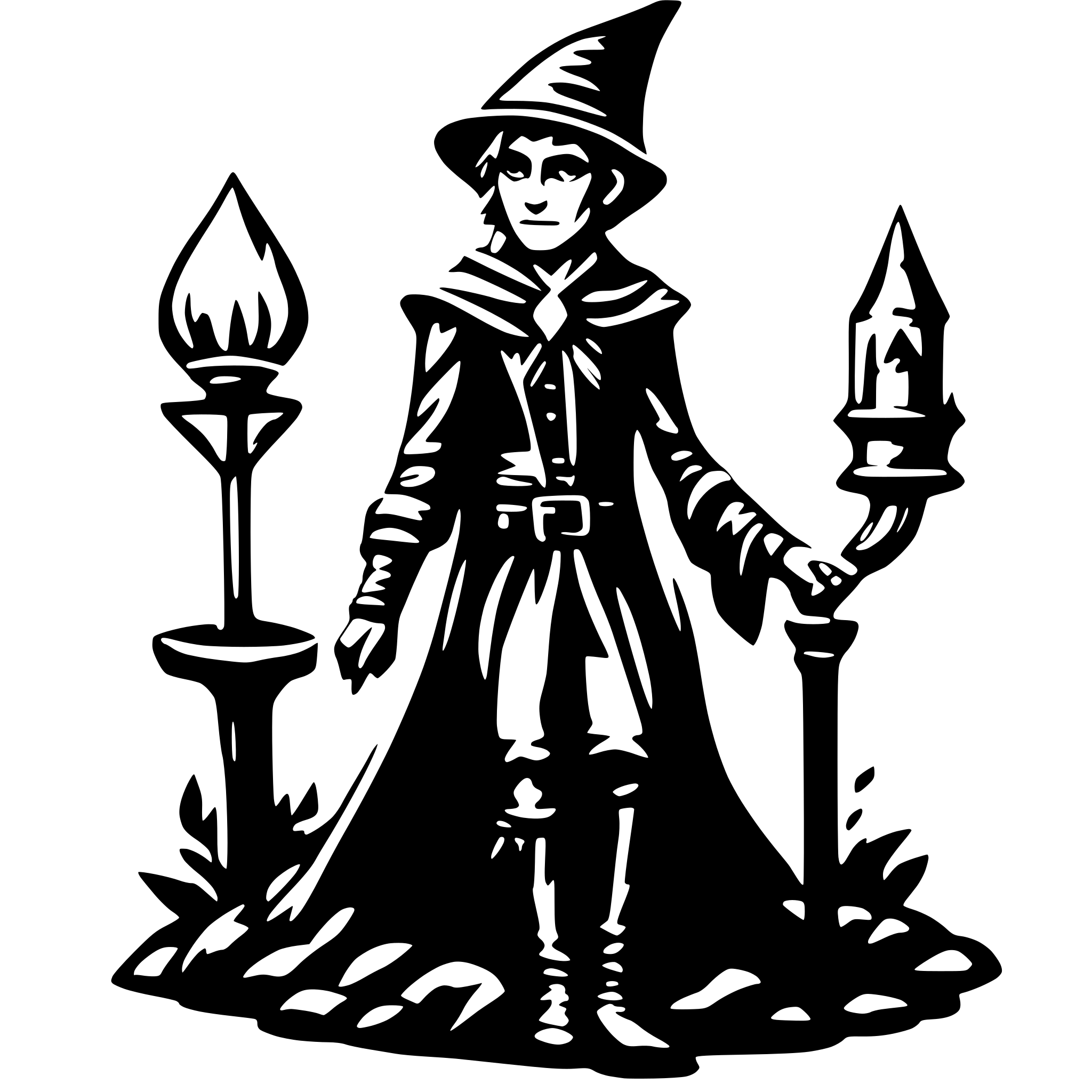 AI-generated SVG of 'elf wizard'