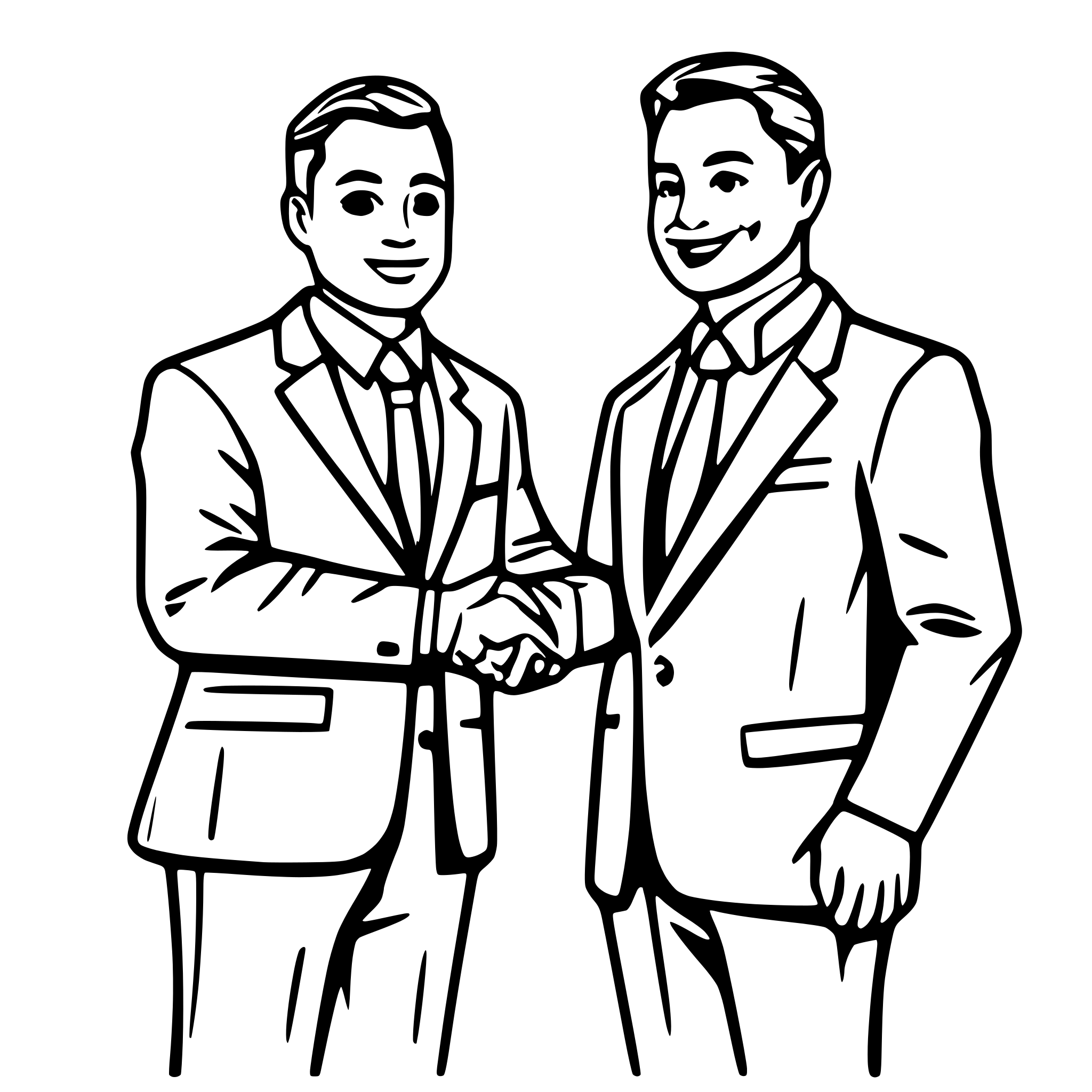 AI-generated SVG of a Trump shakes hand with Elon Musk
