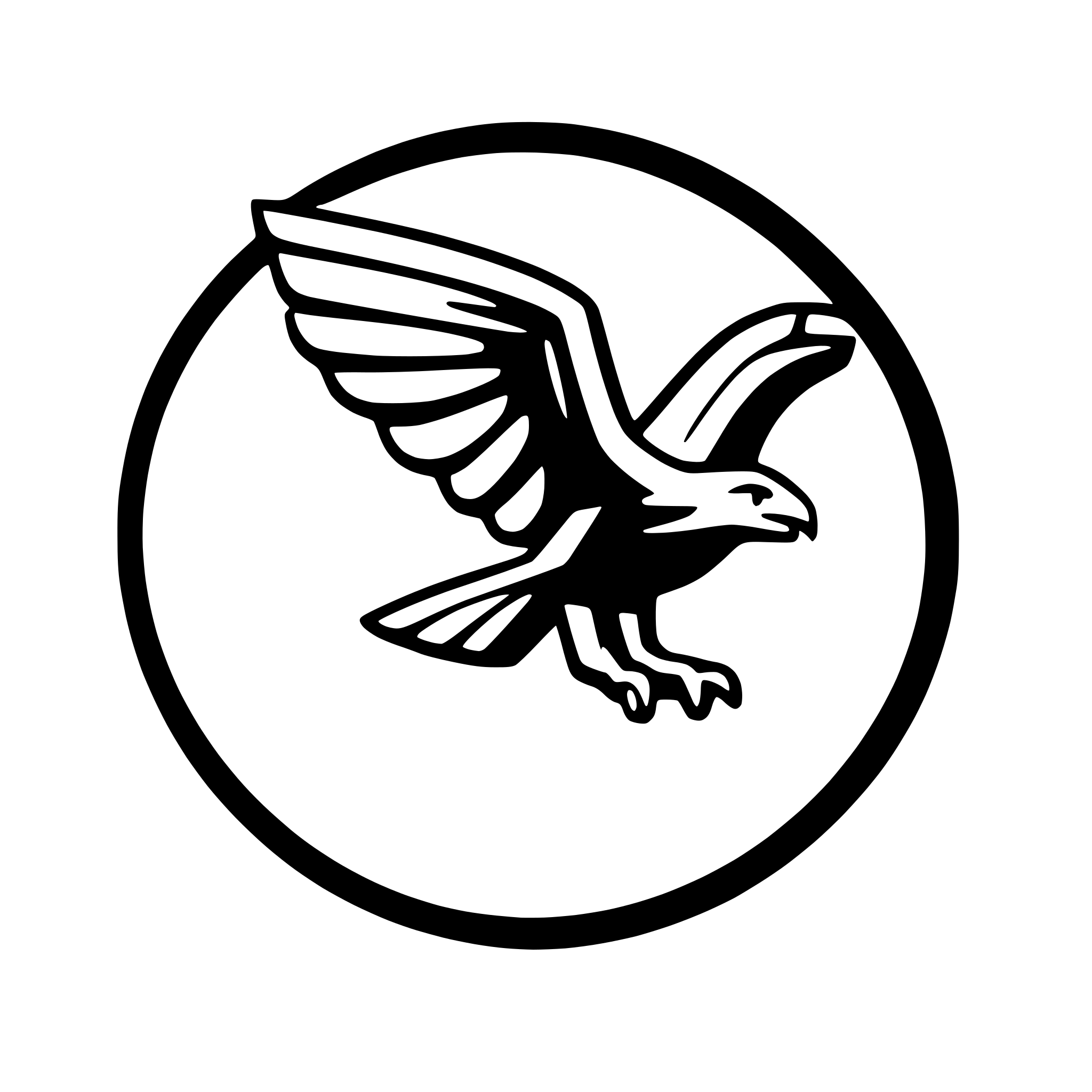 AI-generated SVG of a minimalist eagle in flight