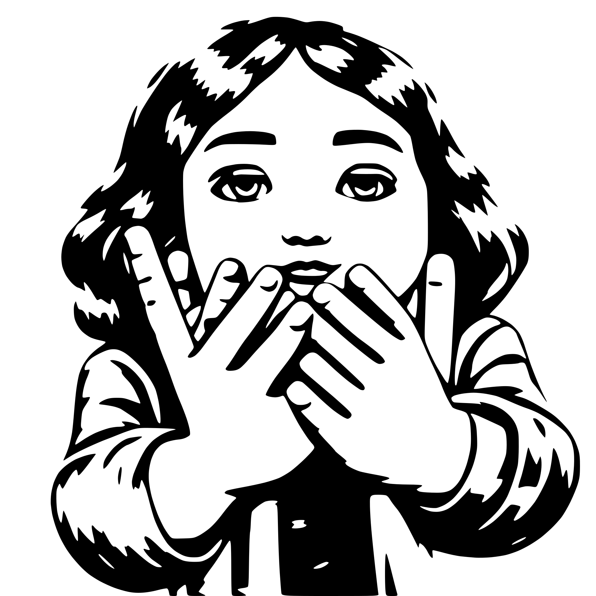 AI-generated SVG of a some childs who holding on their hands AI-generated SVG of a some childs who holding on their hands