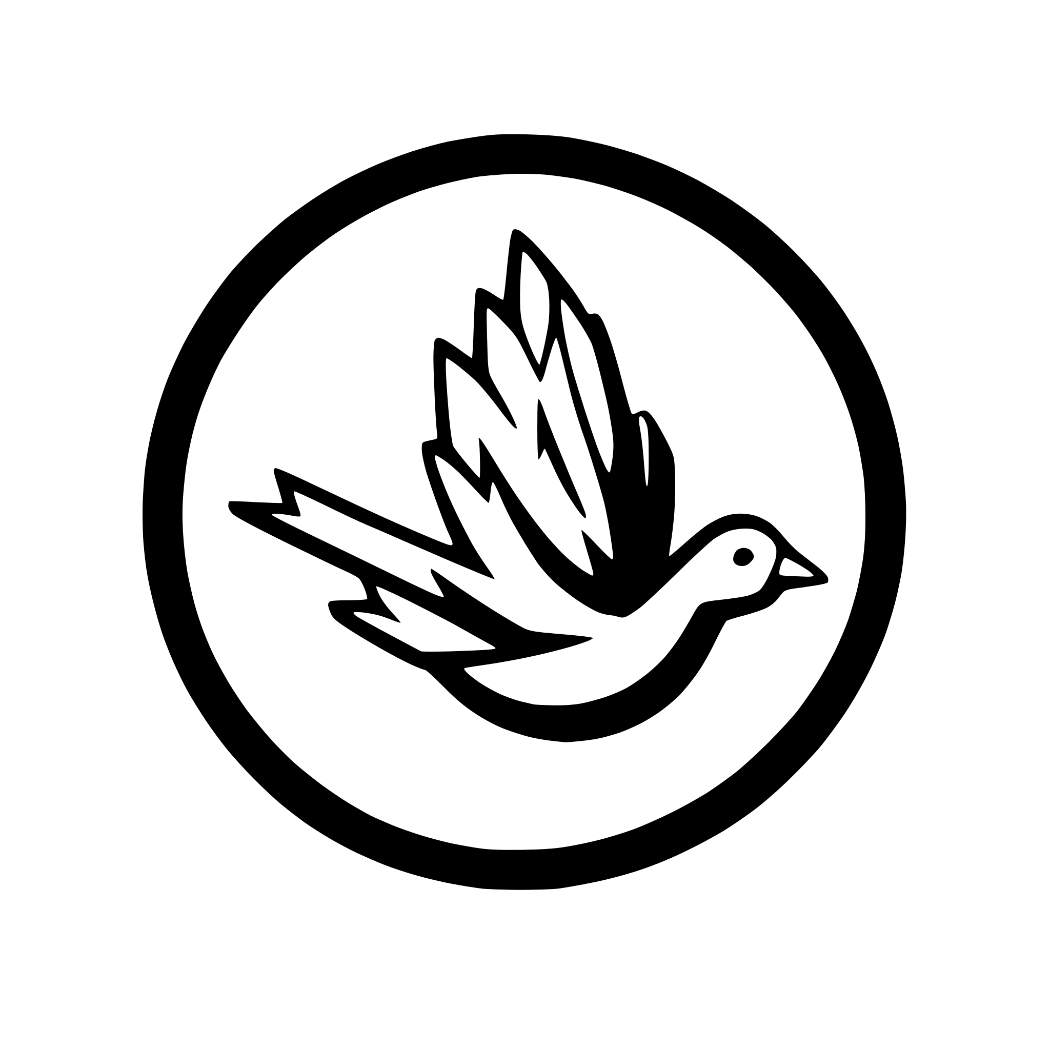 AI-generated SVG of a flying bird with outstretched wings