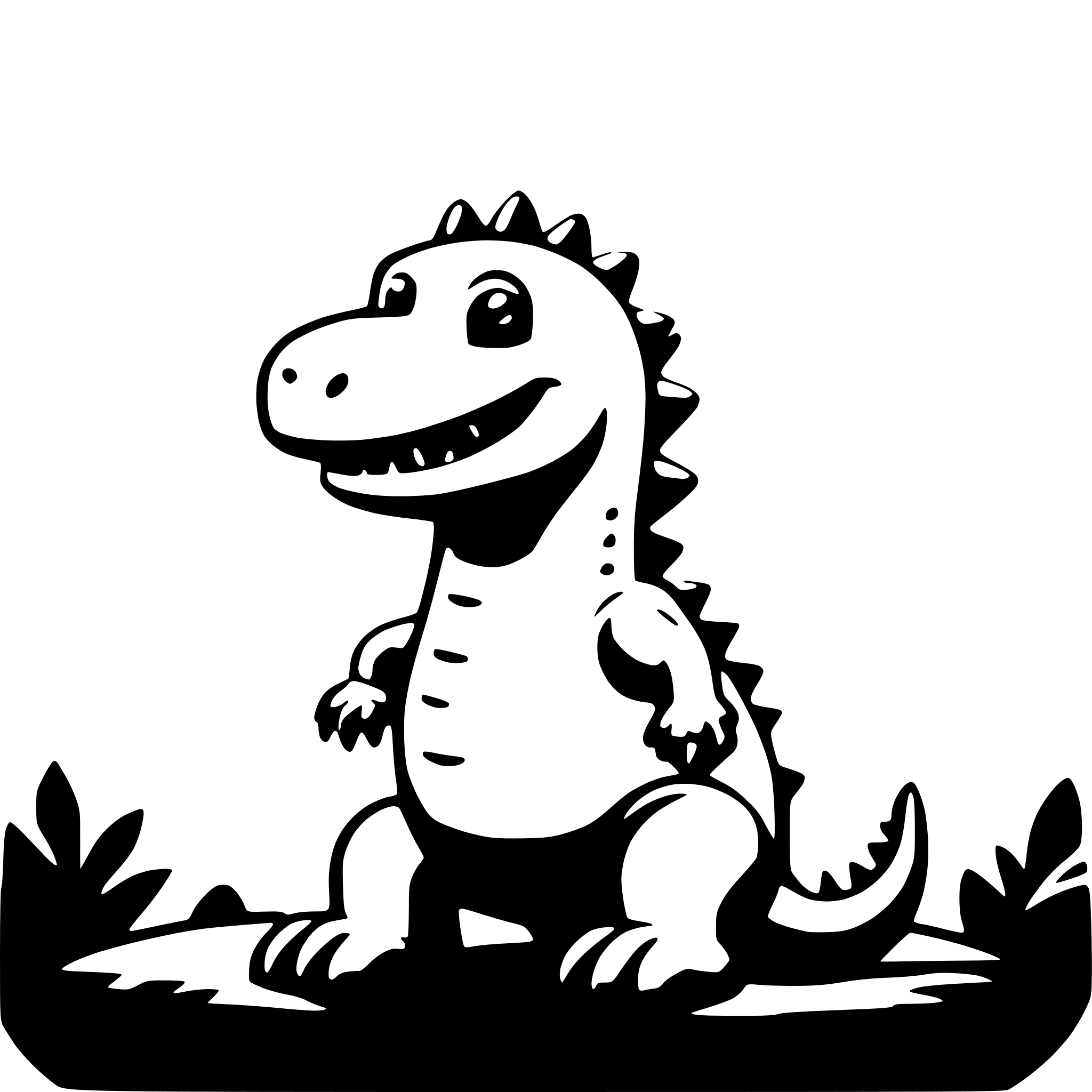 AI-generated SVG of 'cute dino'