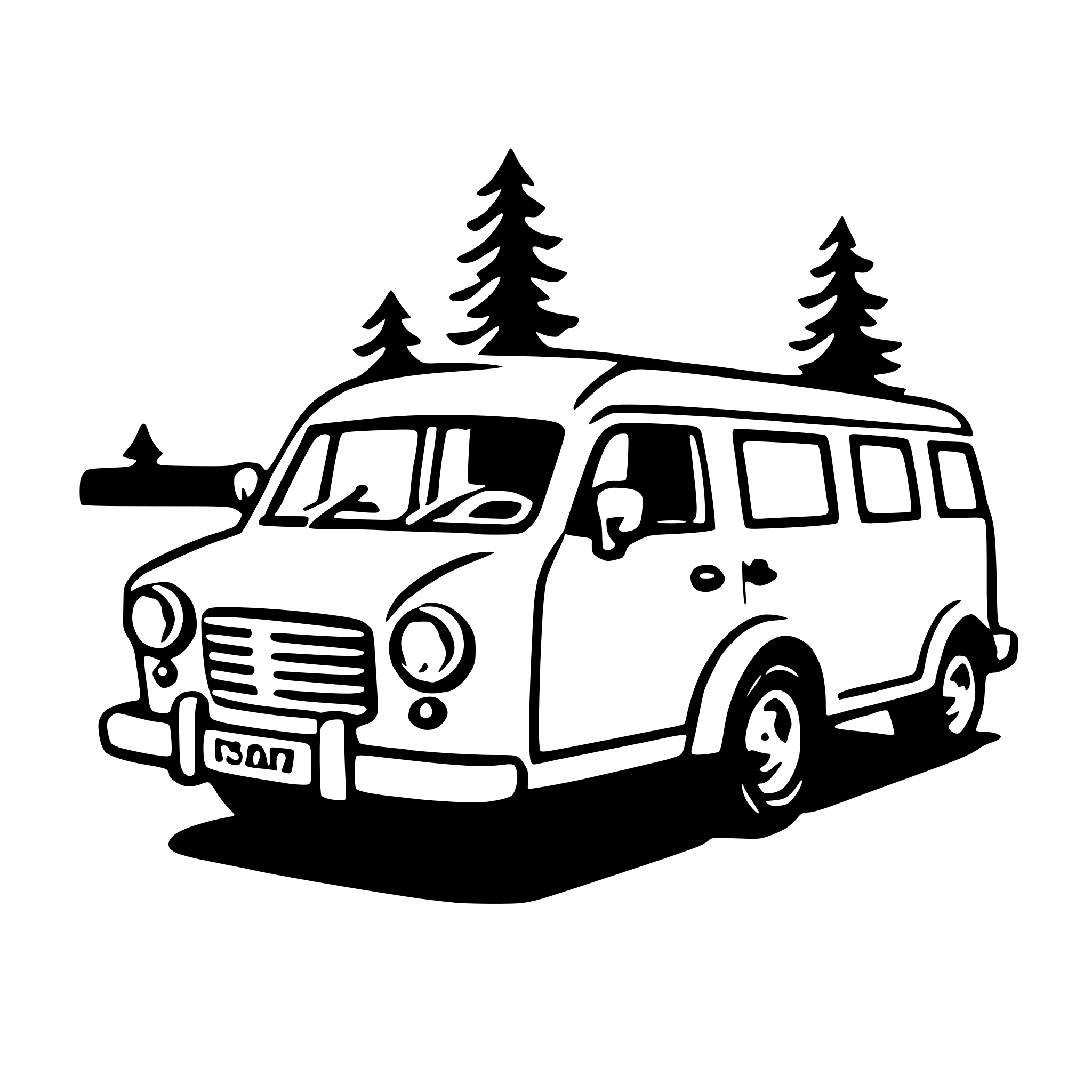 AI-generated SVG of 'minivan'
