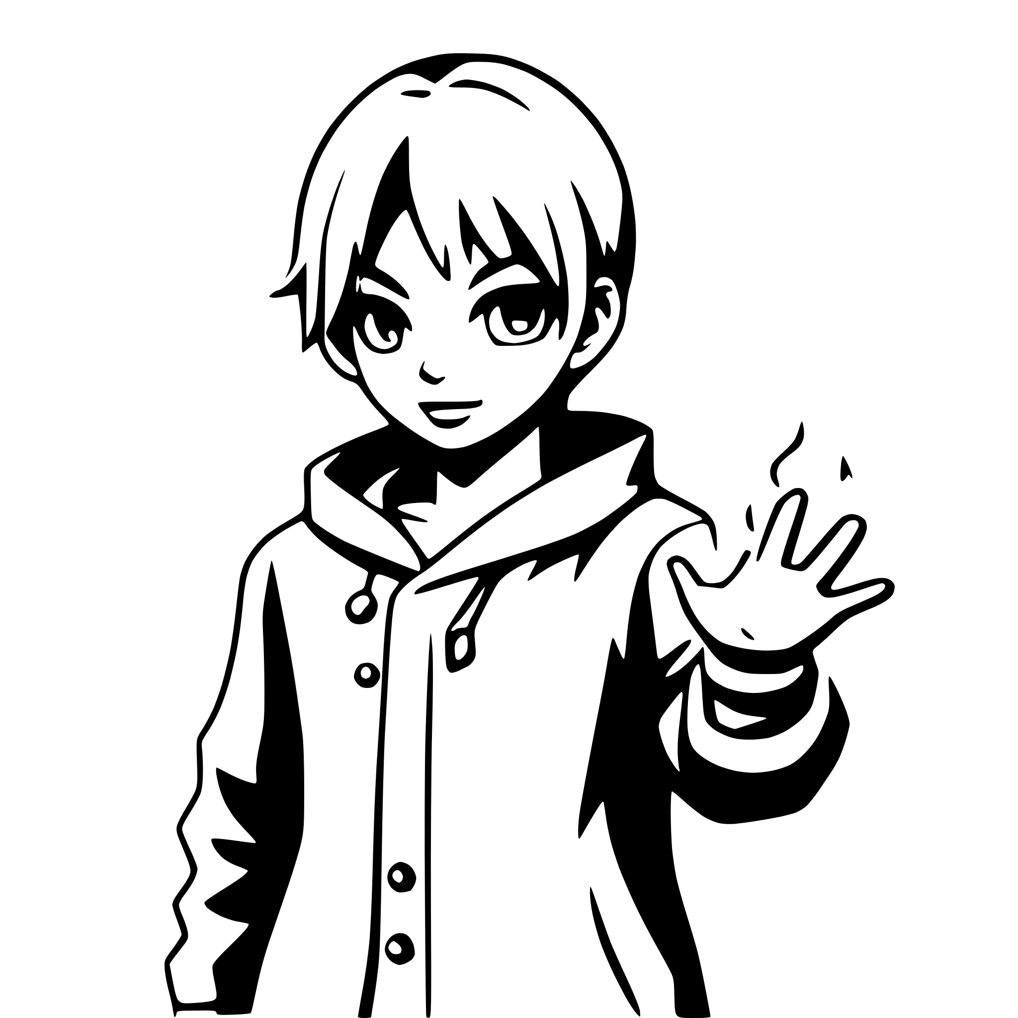 AI-generated SVG of 'boy summoning fireball'