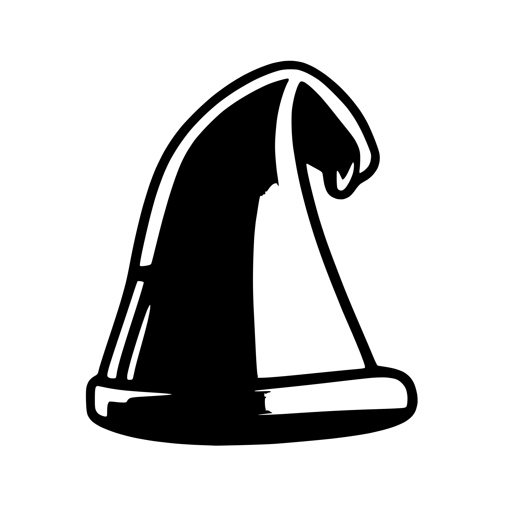 AI-generated SVG of a A purple wizard hat