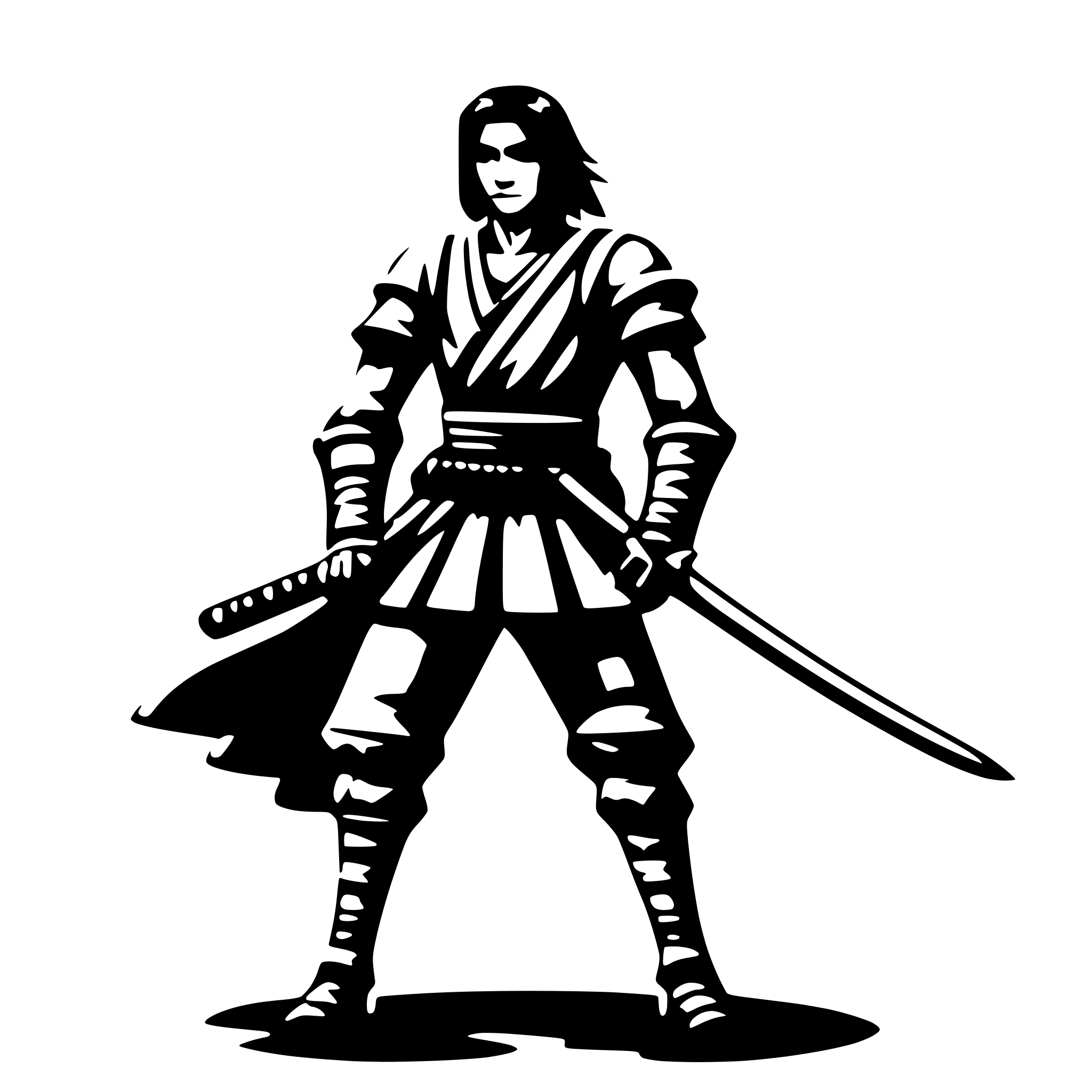 AI-generated SVG of a samurai with sword