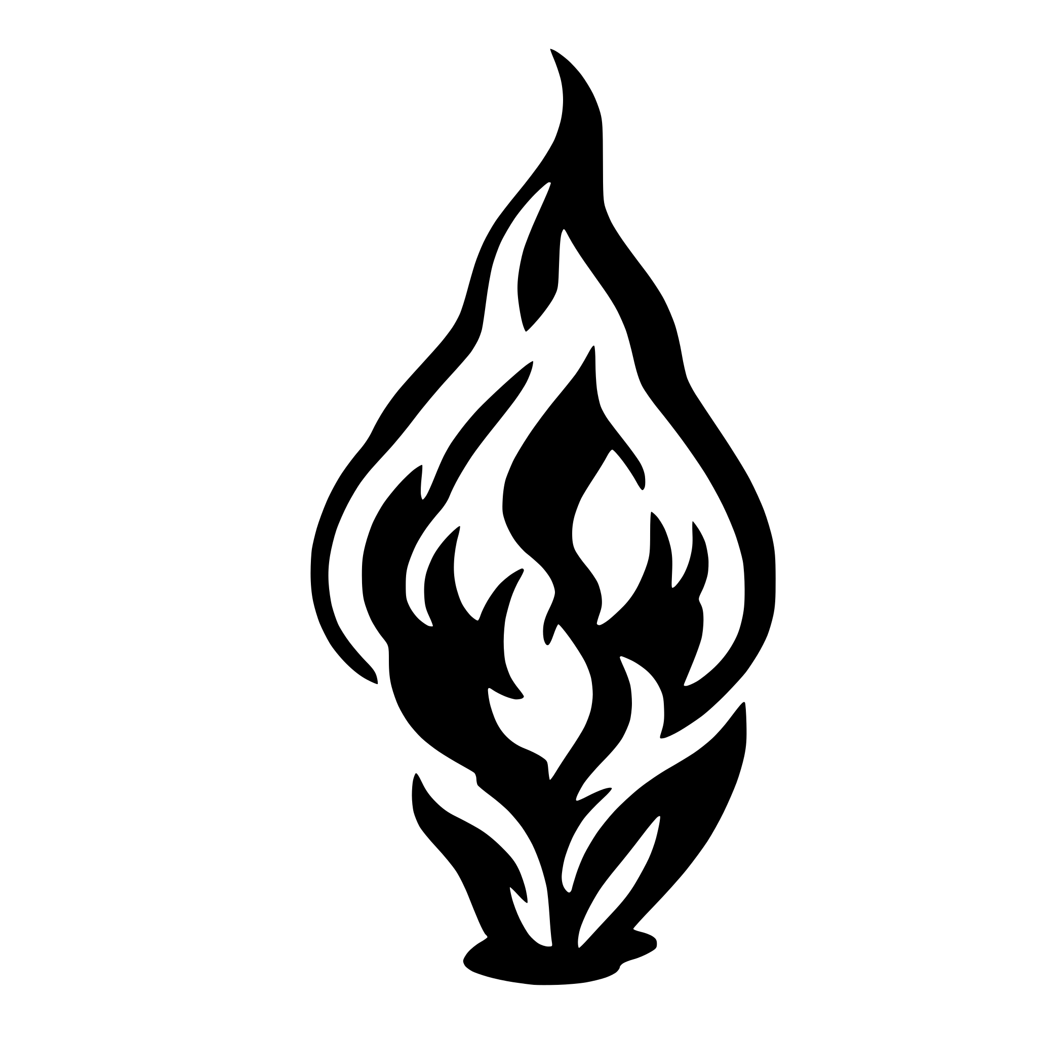 AI-generated SVG of 'hot flame'