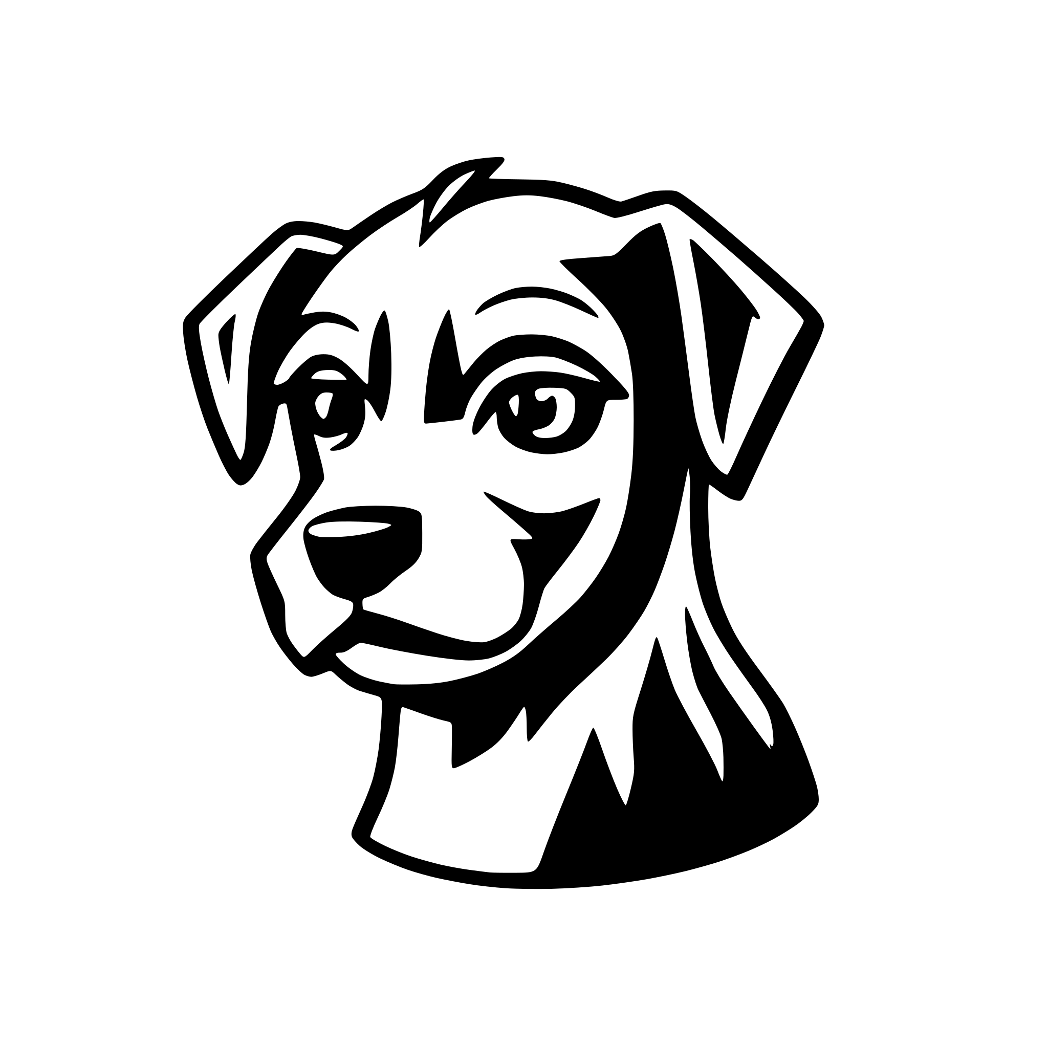 AI-generated SVG of 'cute schnauzer head'