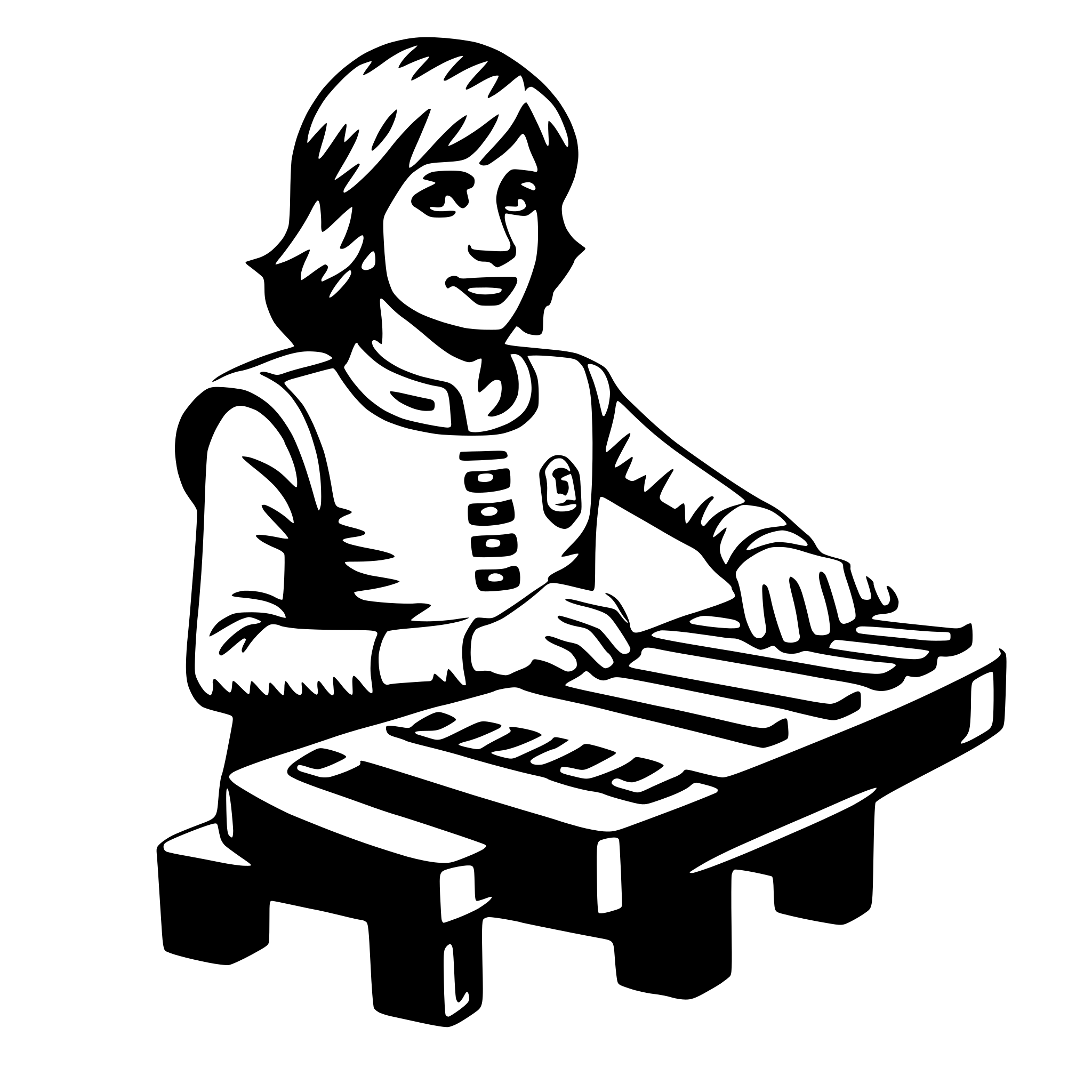AI-generated SVG of 'xerus with xylophone'