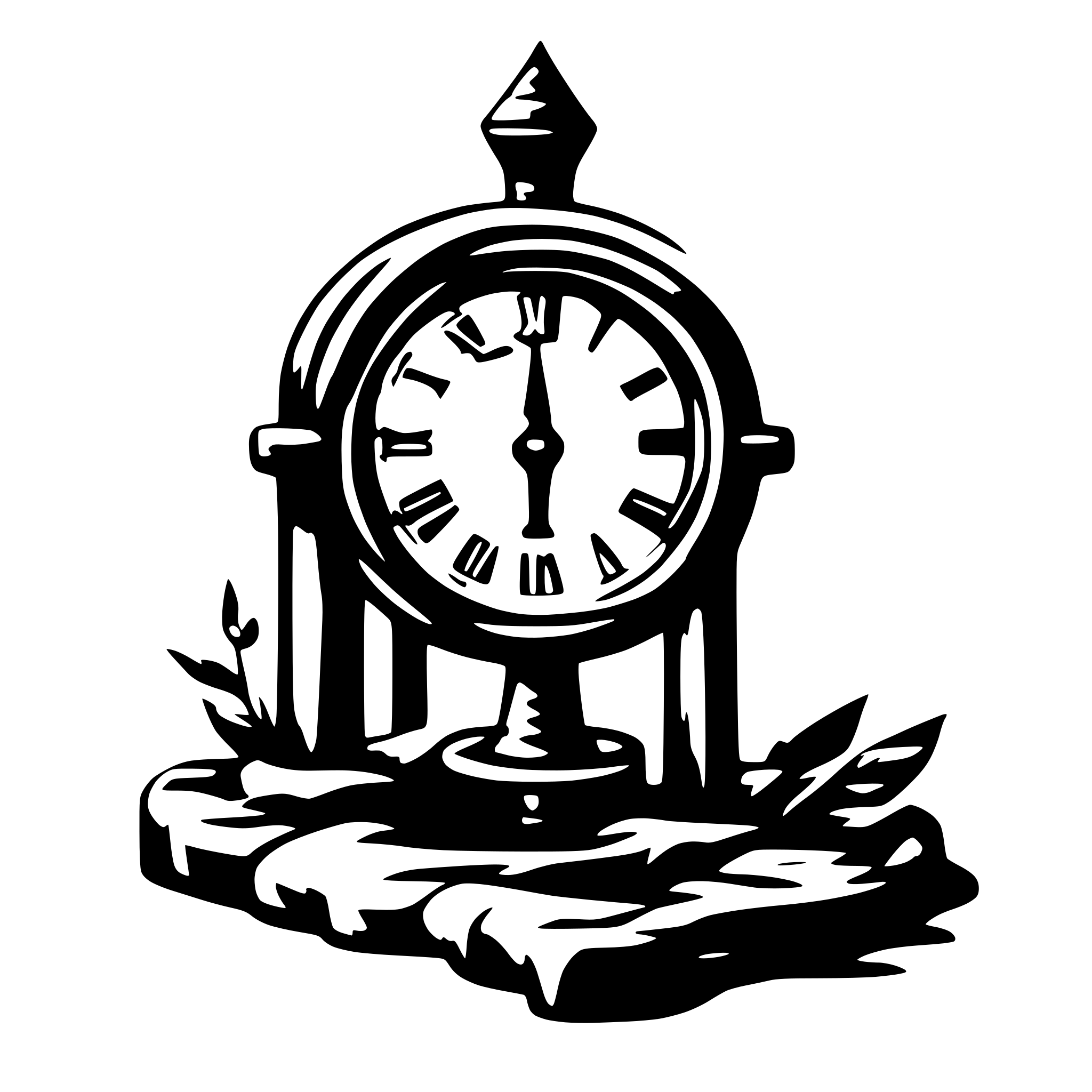 AI-generated SVG of a sinewy threads of time