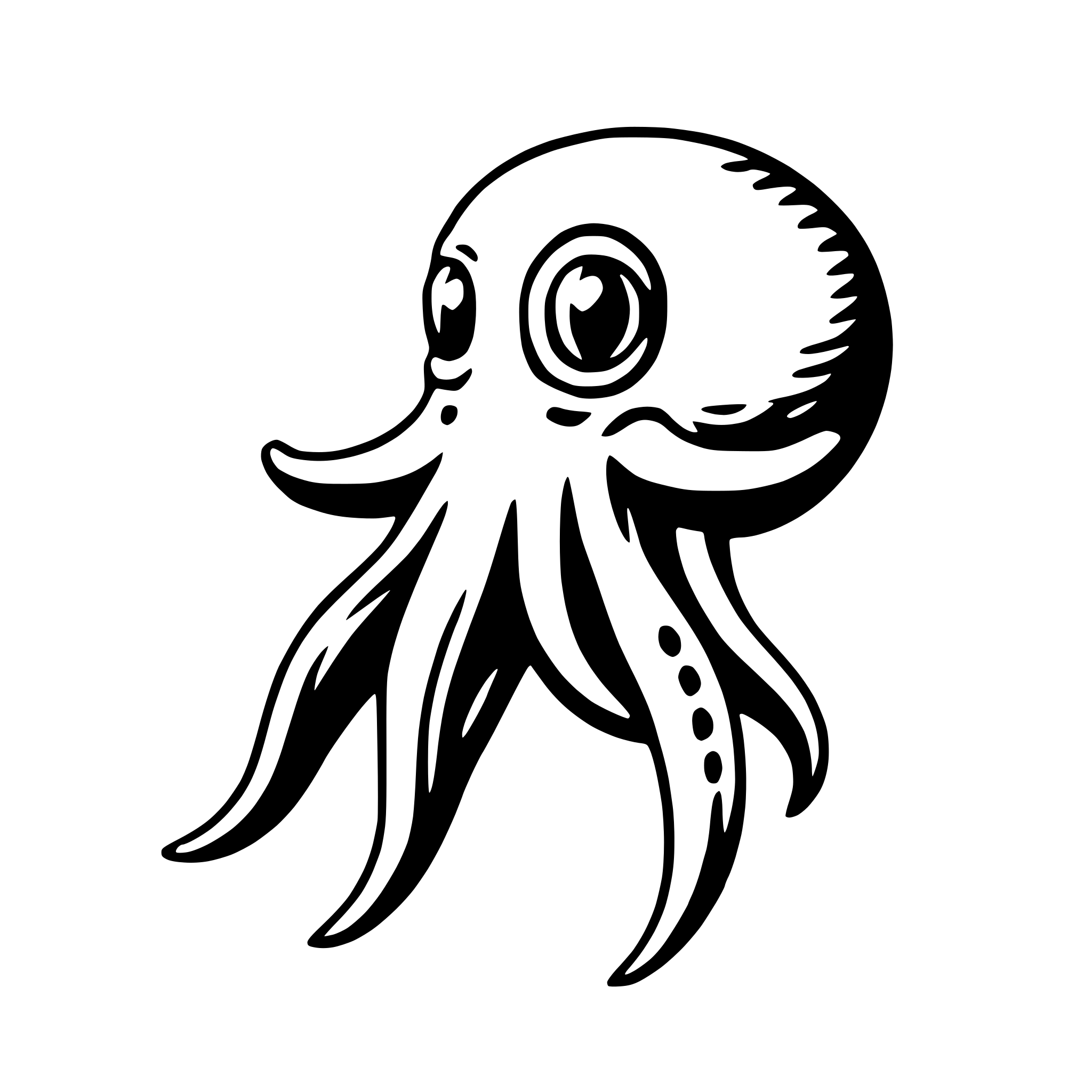 AI-generated SVG of a squid