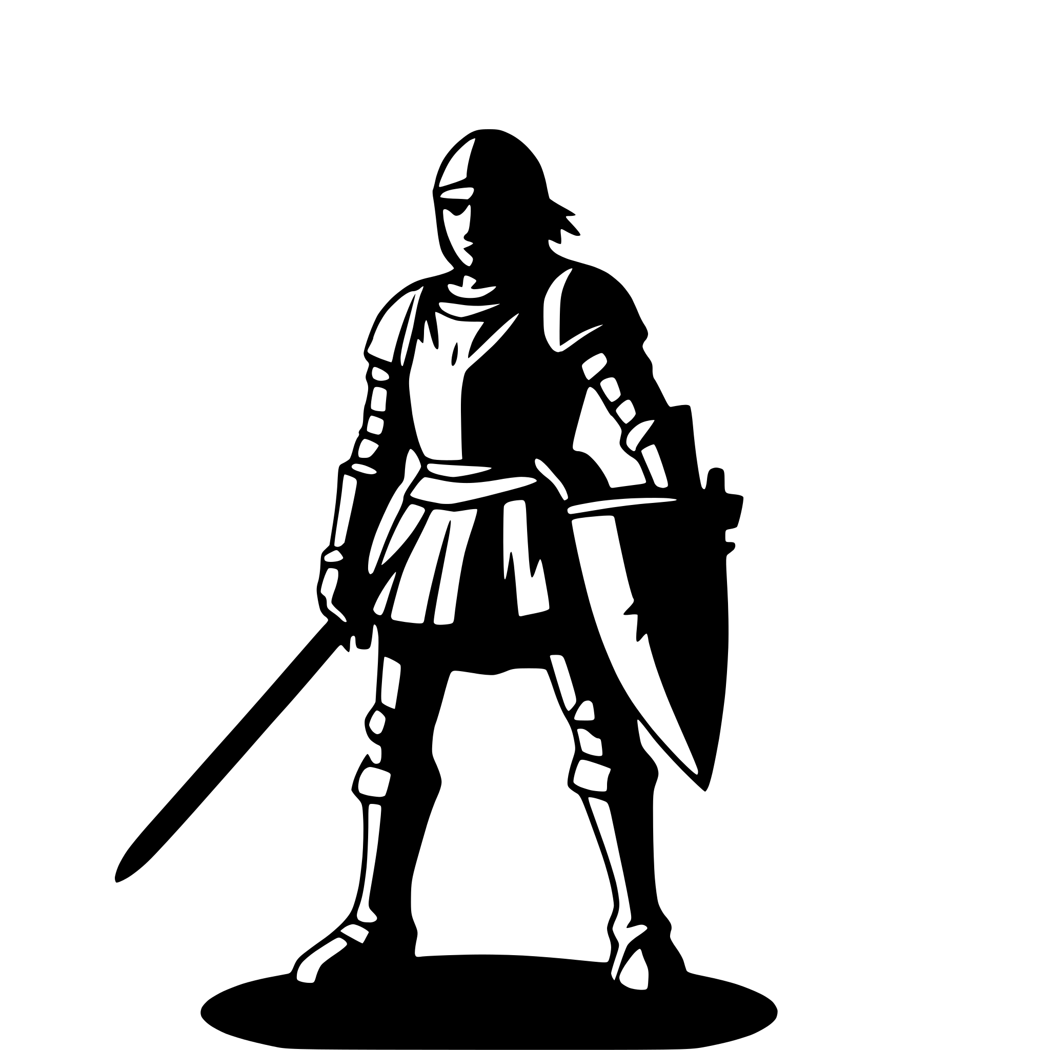 AI-generated SVG of a medieval knight with sword